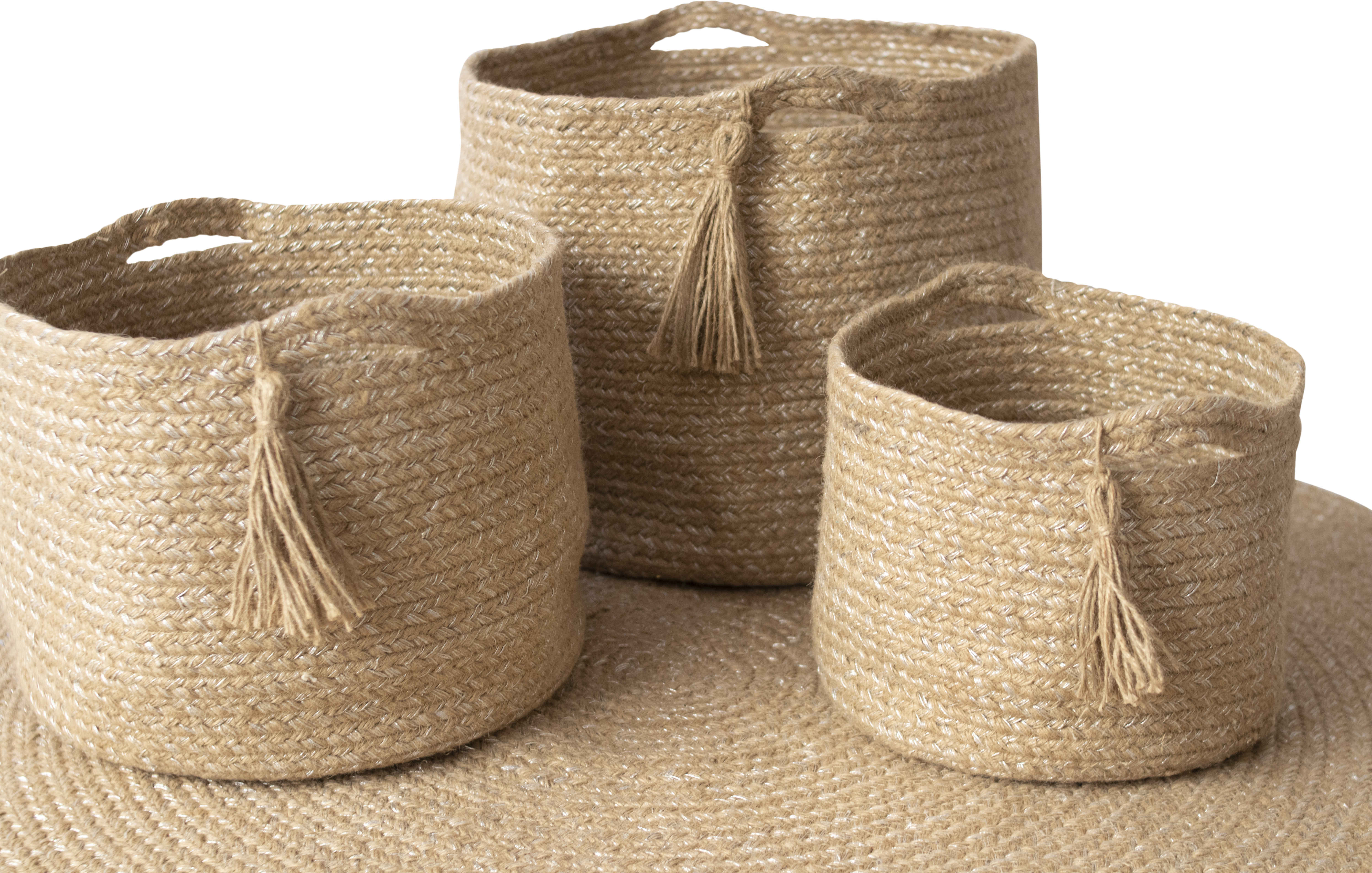 Cesta decorativa BASKET CHRIS gris 23x18x18 cm - 7