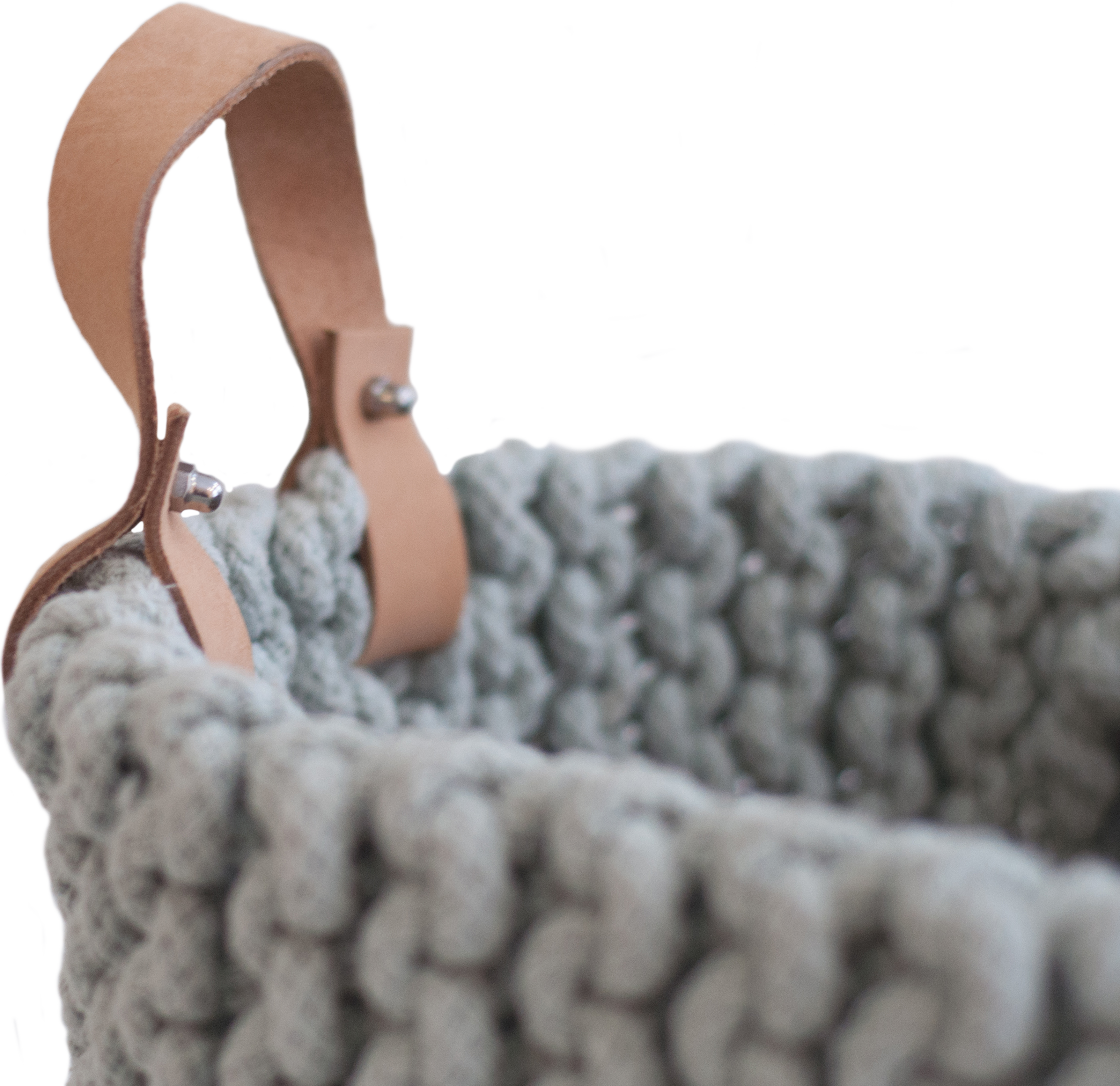 Cesto dobrável knit 30x30 cm cinza - 4