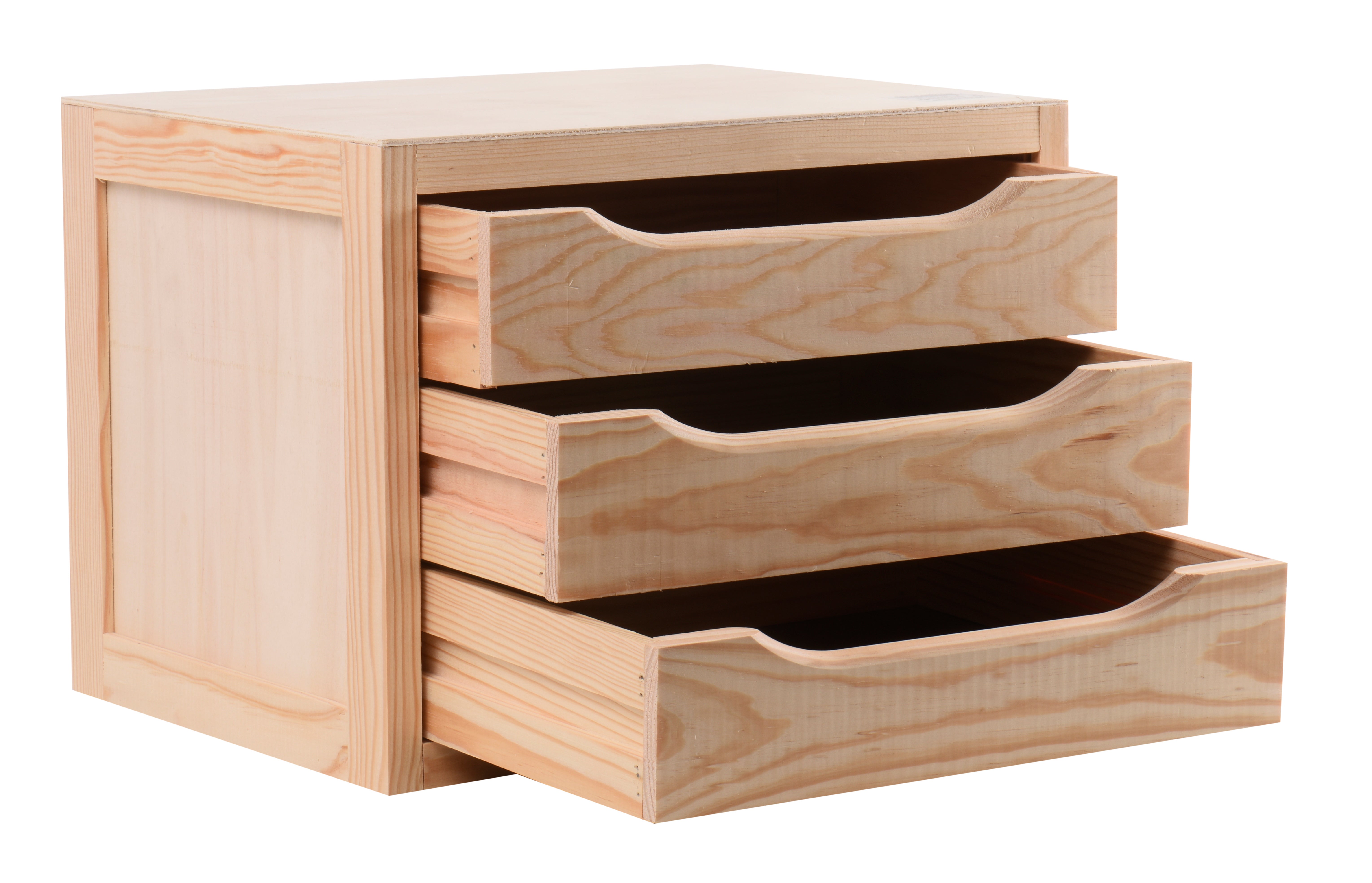 Bloco 3 gavetas pinho 39x30x29,5 cm Decobloc - 14
