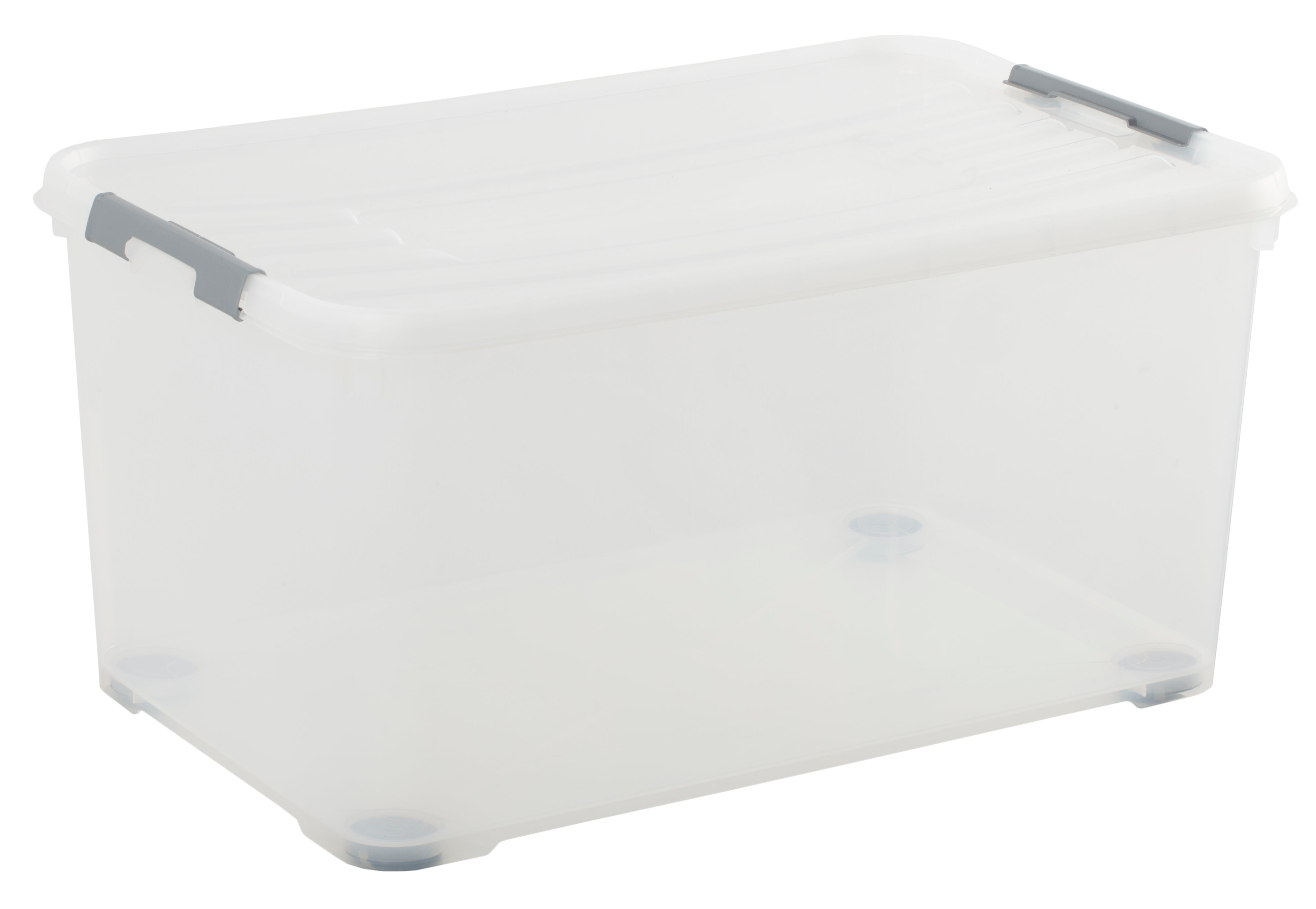 Navaris Cajas de plástico apilables - Set de 4x Caja de almacenaje con tapa  - 4x Cesto organizador para ropa armario baño cocina cajones - Menta :  .com.mx: Hogar y Cocina