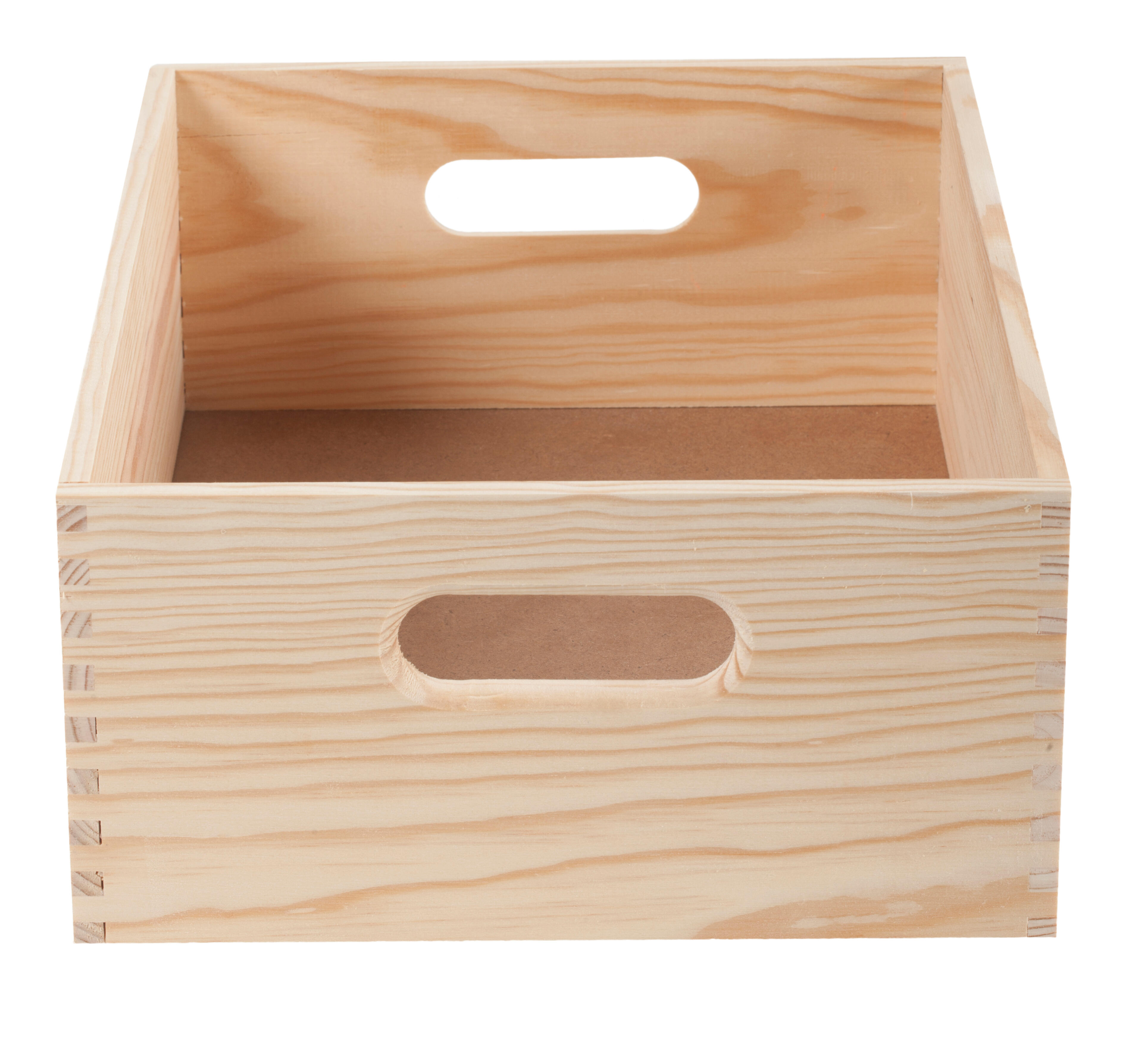 Caja de madera de 15x40x30 cm y capacidad de 18L - 5
