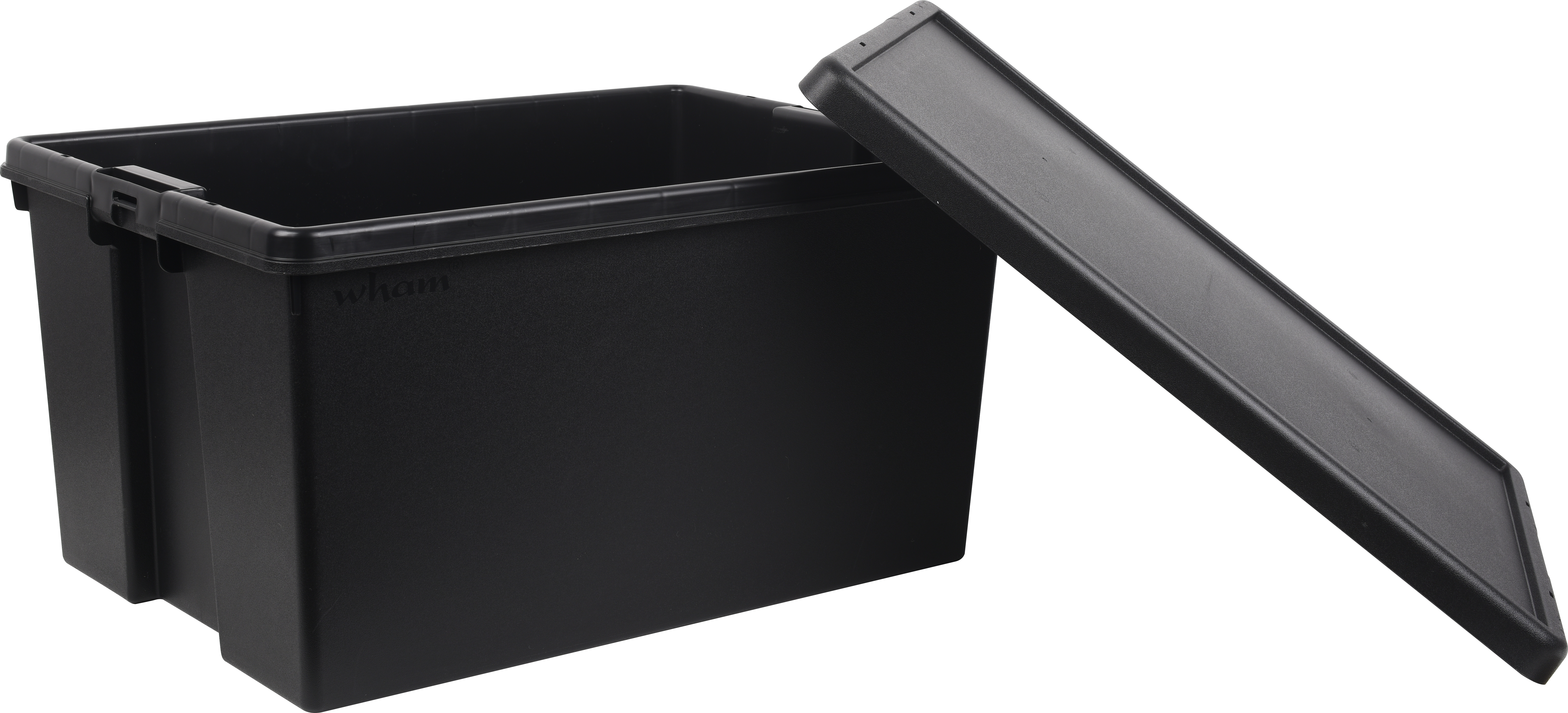 Caja de almacenaje con tapa BAMBOX | material reciclado | alta resistencia | negro | 49x37x68 cm| 96L - 3