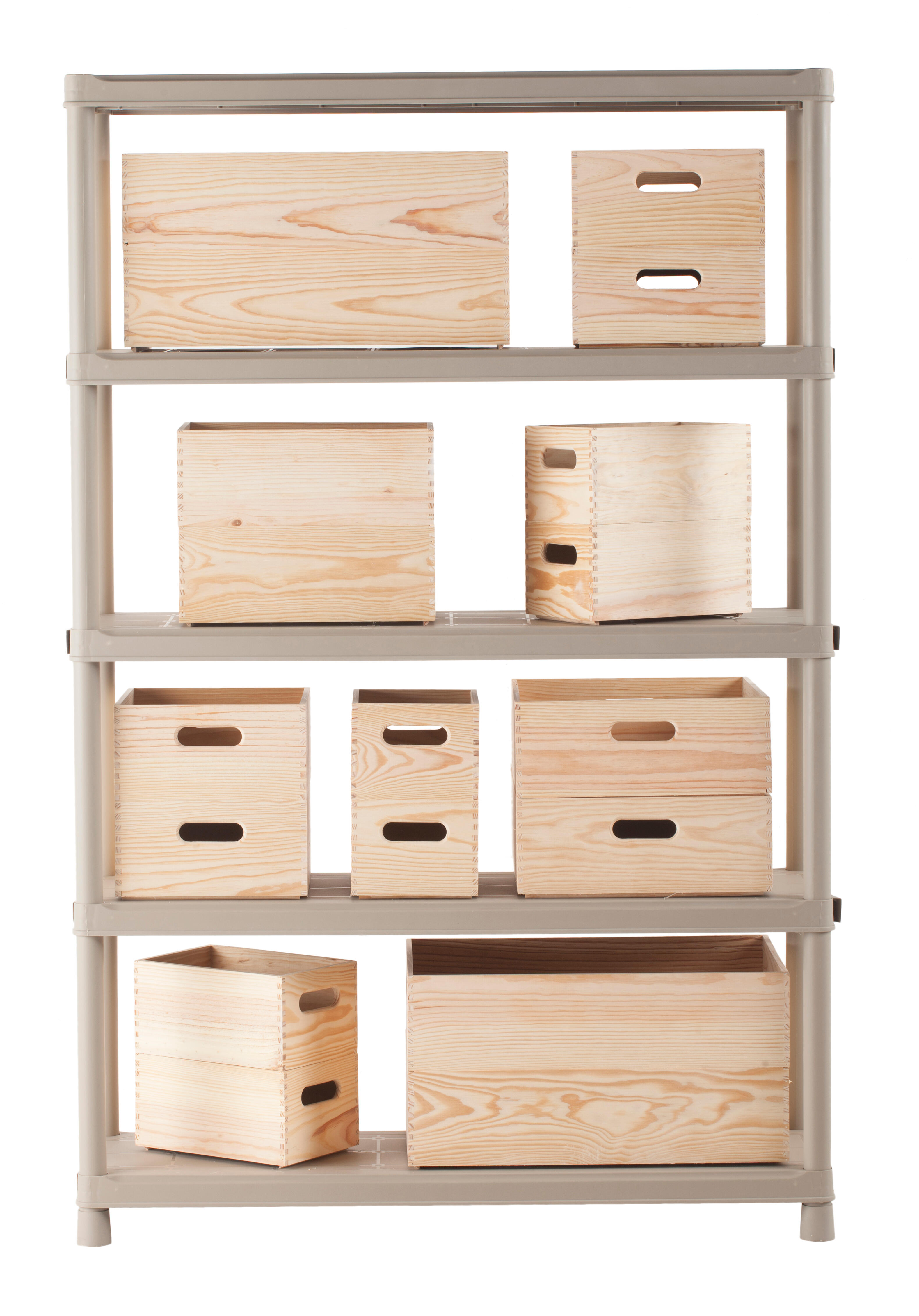 Caja de madera de 15x30x20 cm y capacidad de 9L - 2