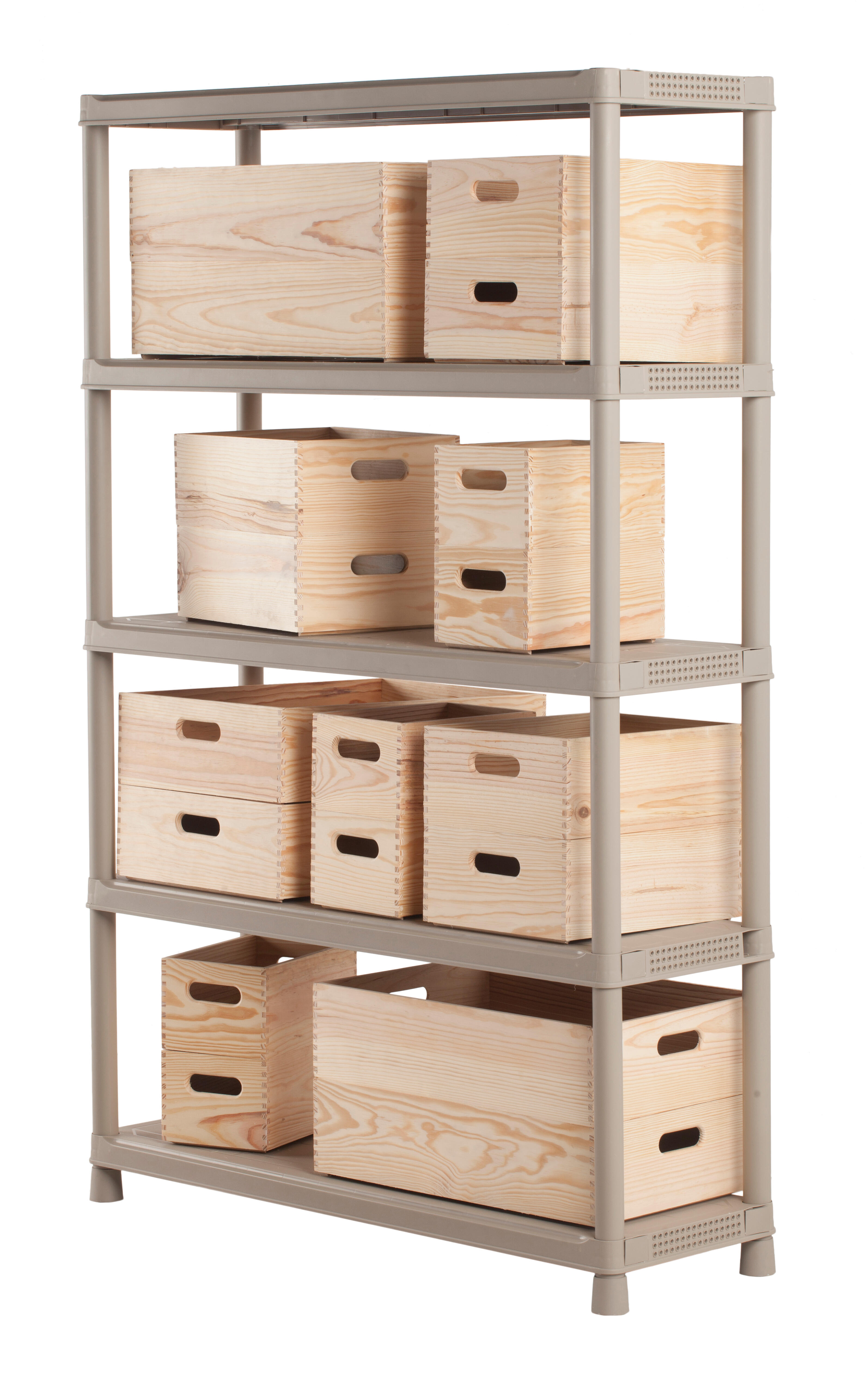 Caja de madera de 15x60x40 cm y capacidad de 36L - 2