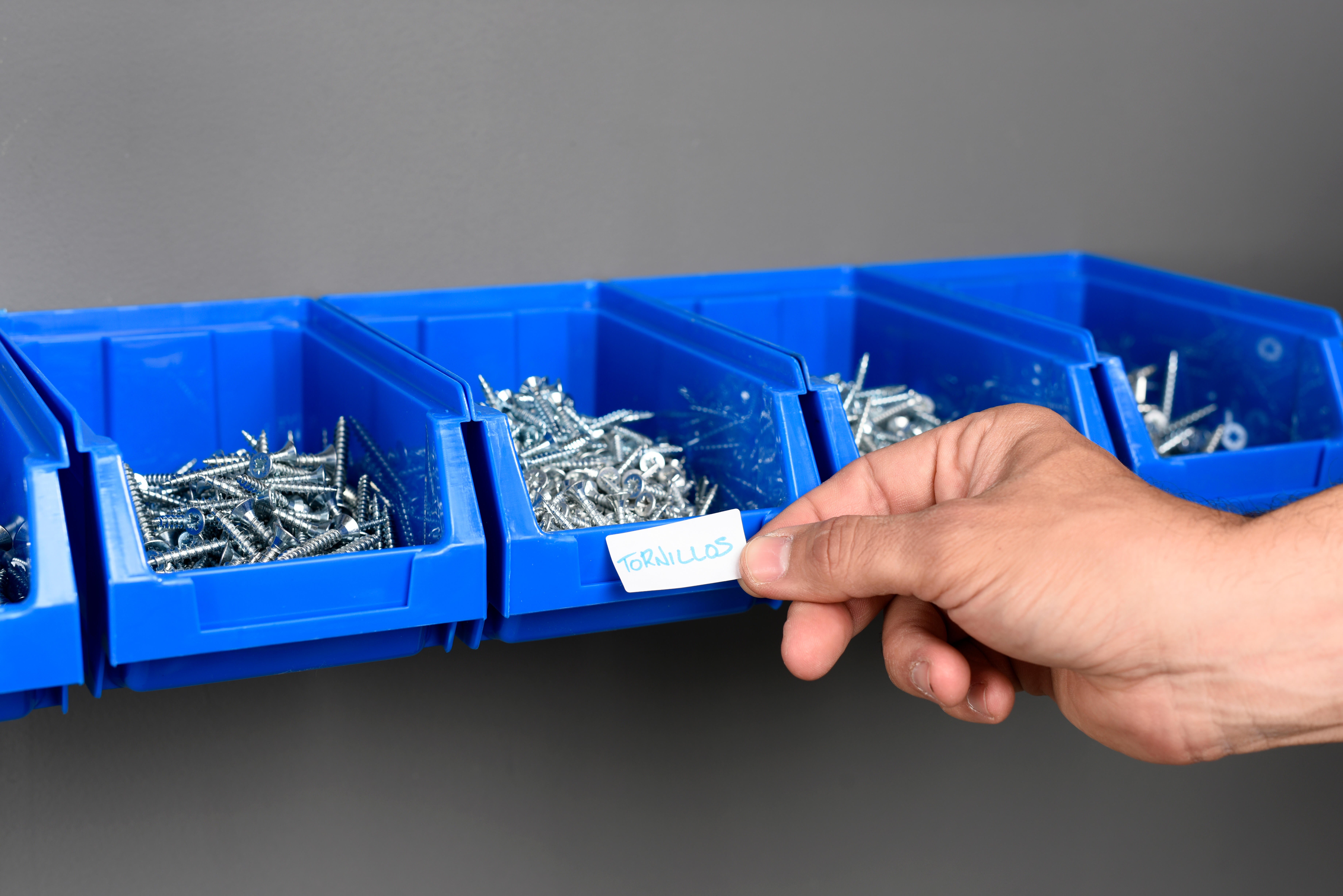 Gaveta de plástico 5 DIVISÕES AZUL 7.6X52X17CM - 7