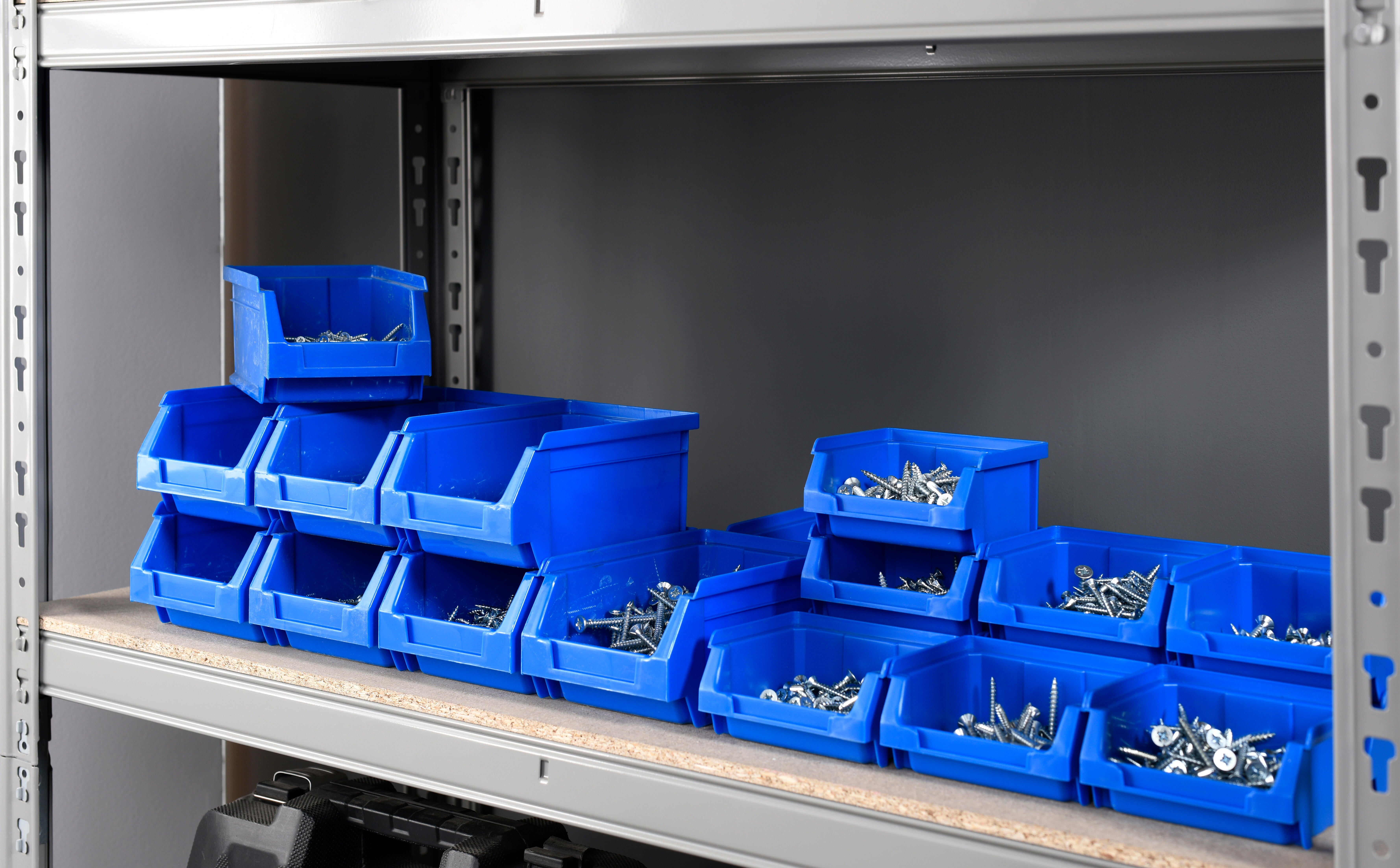 Gaveta de plástico 5 DIVISÕES AZUL 7.6X52X17CM - 3