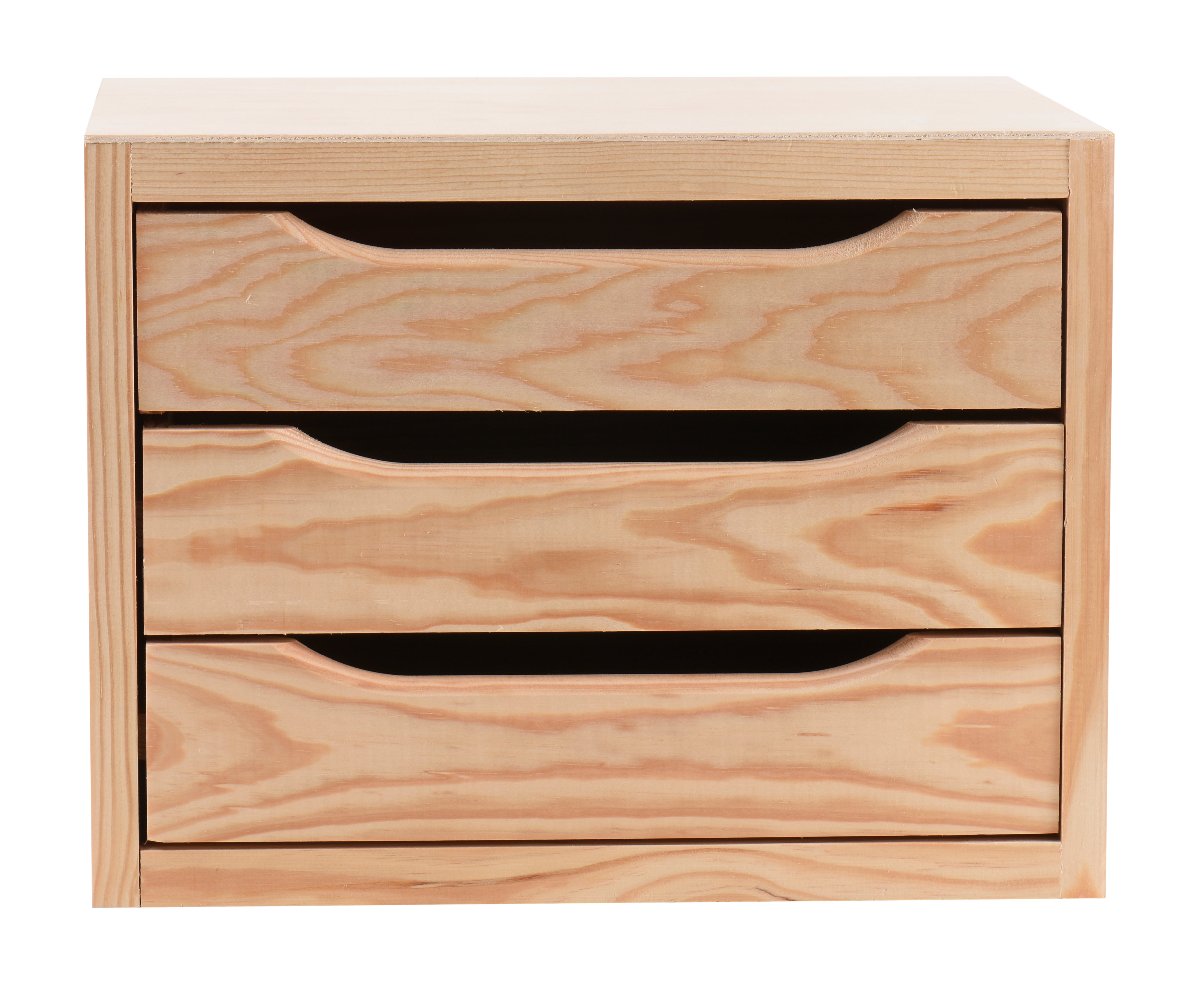 Bloco 3 gavetas pinho 39x30x29,5 cm Decobloc - 2