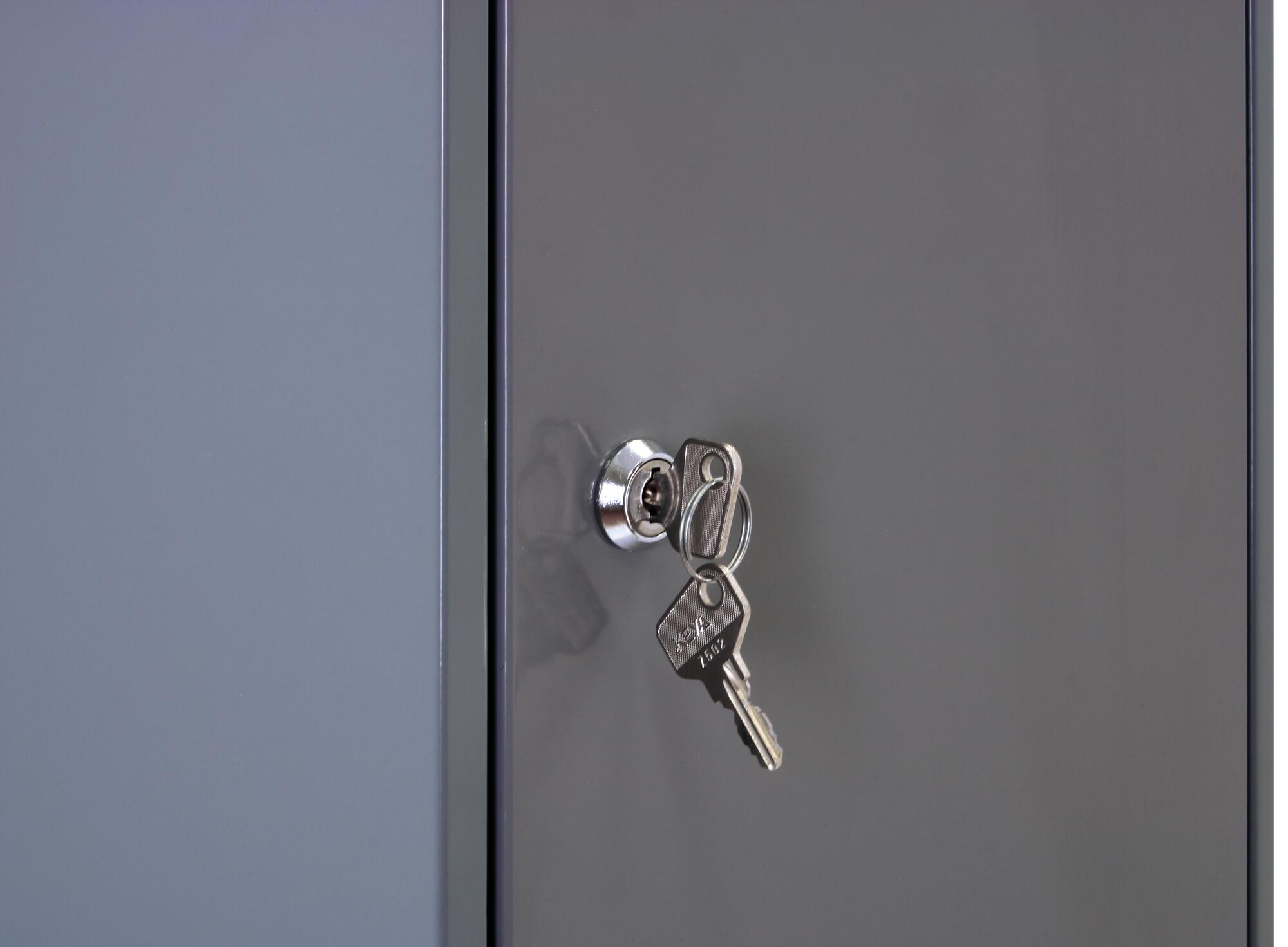Cacífo aço com 6 portas 90 x 50 x 180 cm cinza Simonrack - 5