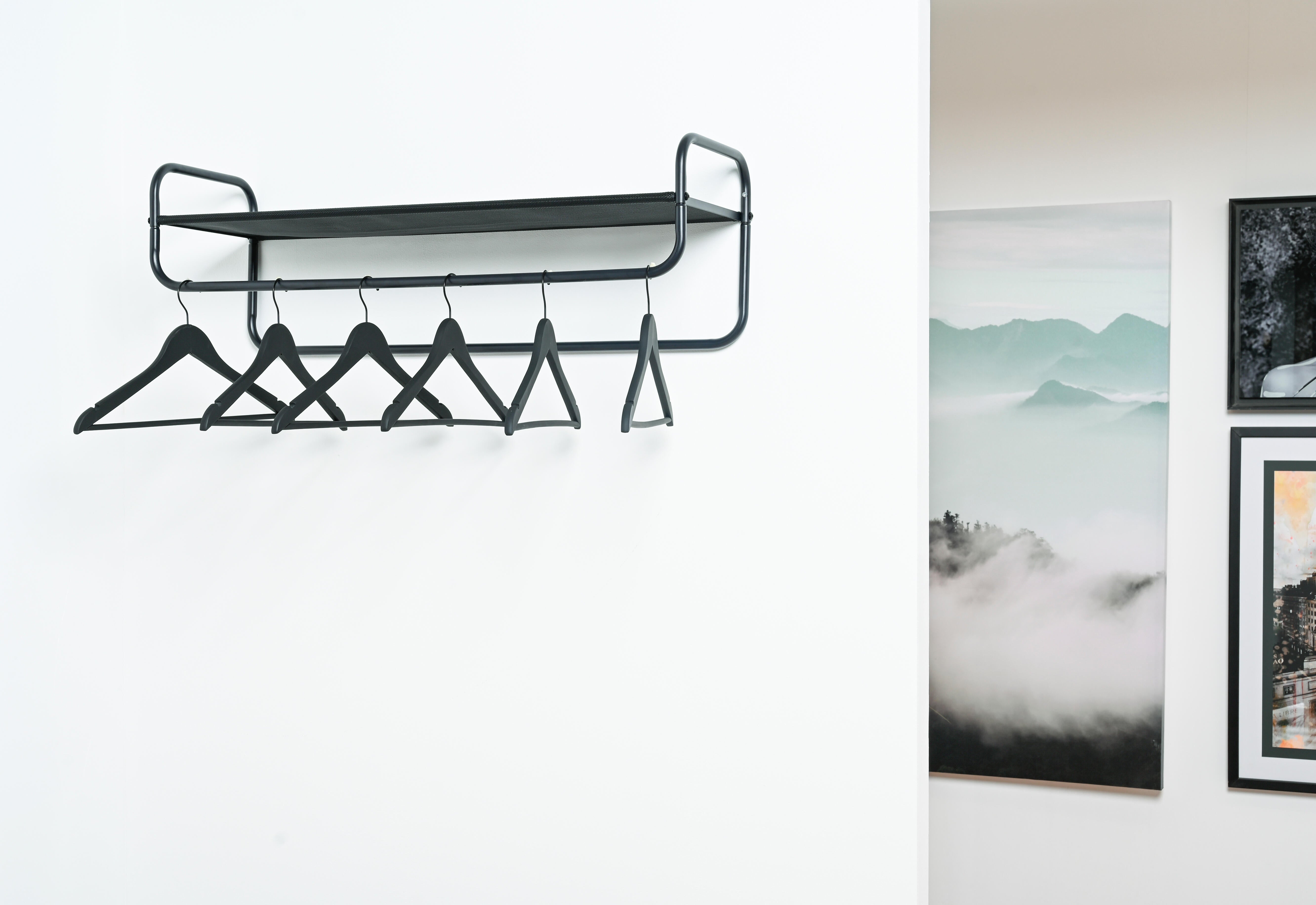 Pack 4 cabides madeira preto SPACEO - 25