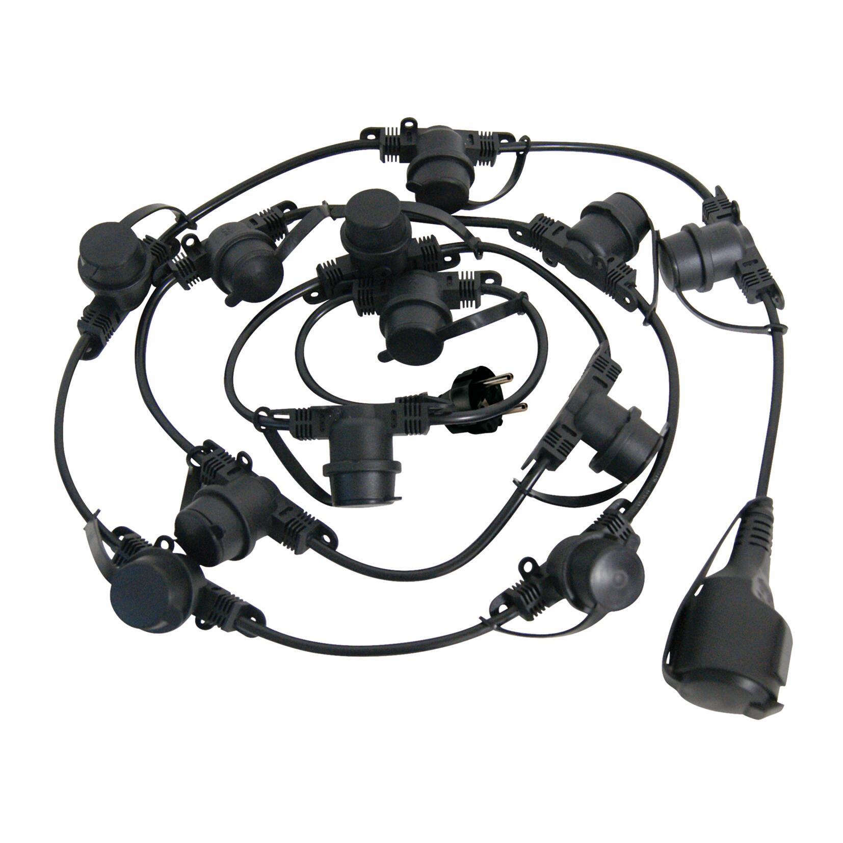 Ghirlanda luminosa Twelve 12 lampadine 3 m, cavo nero, IP44 - 2