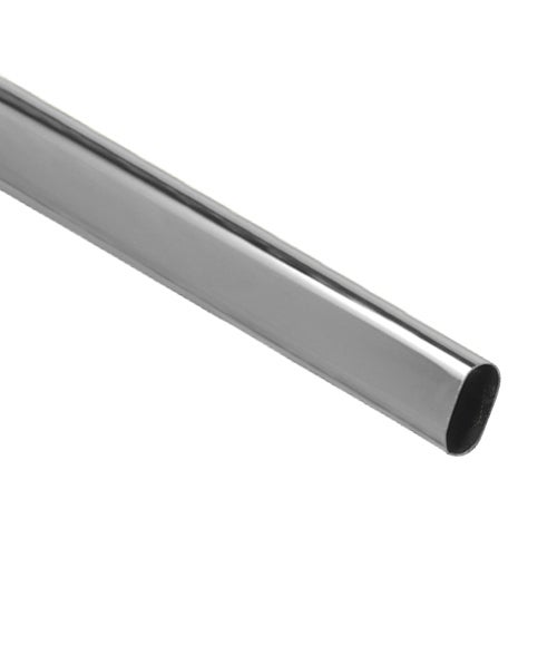 Barra armario ovalada de 2 m de largo y 30 x 15 mm ø