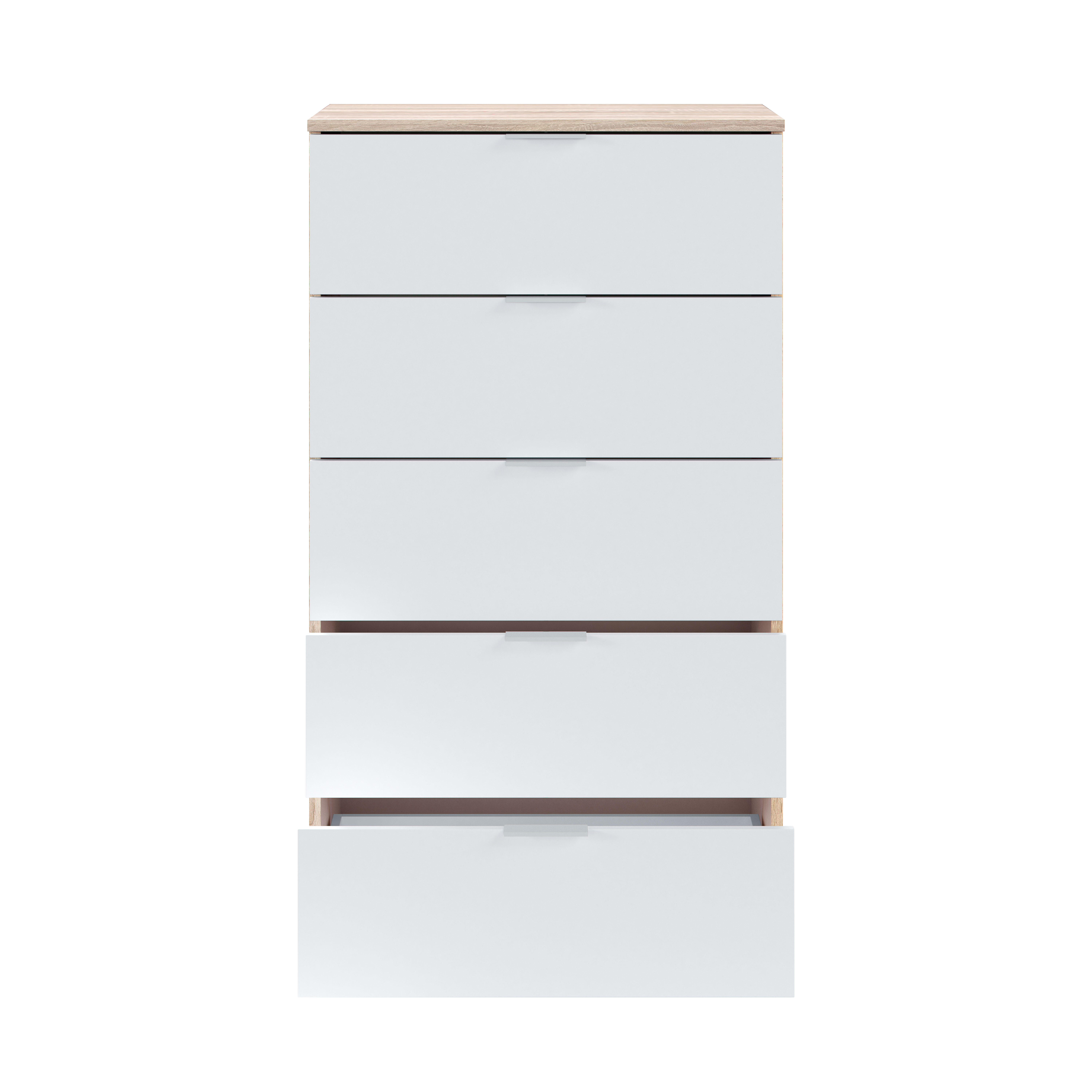 Cajonera KIT ALAYA 5 cajones Roble Canadian y Blanco Artik 110x60x40cm - 8
