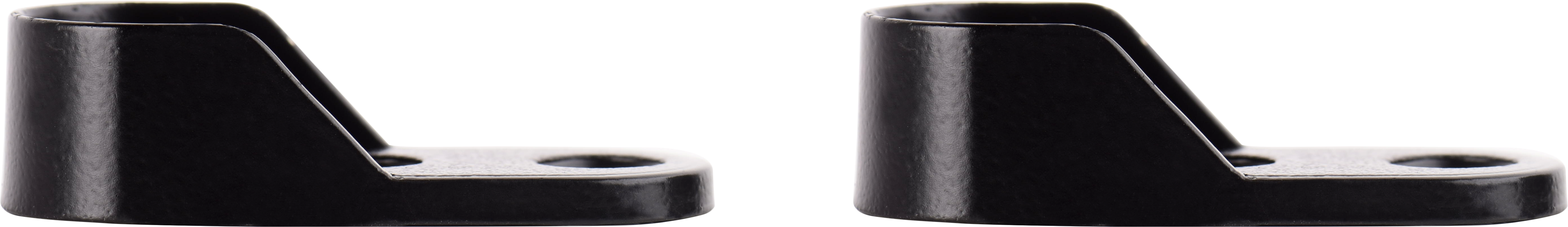 Kit 2 suportes laterais OVAL PRETO 30X15MM - 2