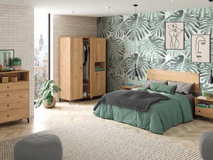 Dormitorio de matrimonio completo color cerezo - Muebles Adama Tienda de  muebles en madrid