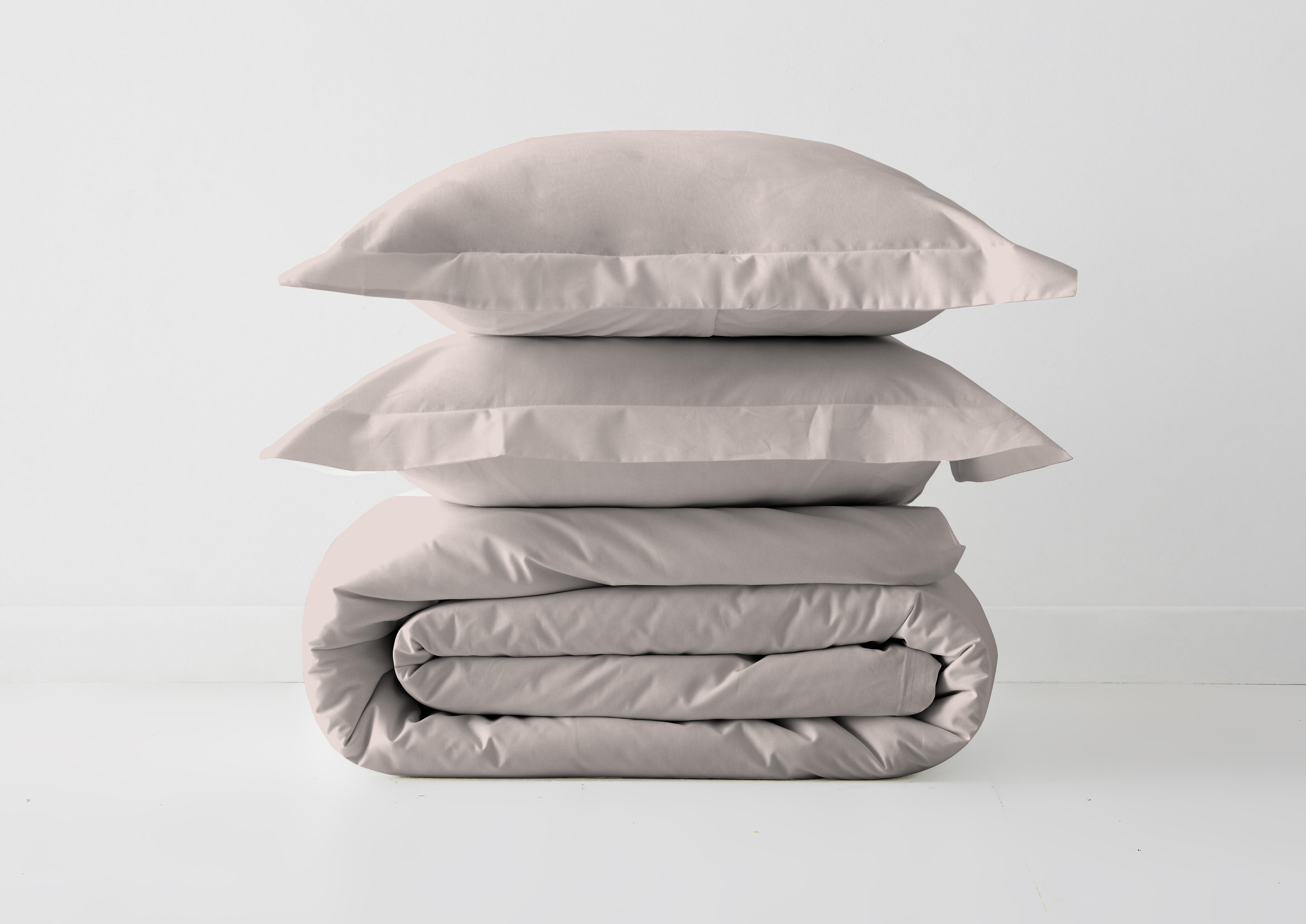 Funda nórdica wash grament lisa algodón 200 hilos rosa bebe para cama de 200 cm