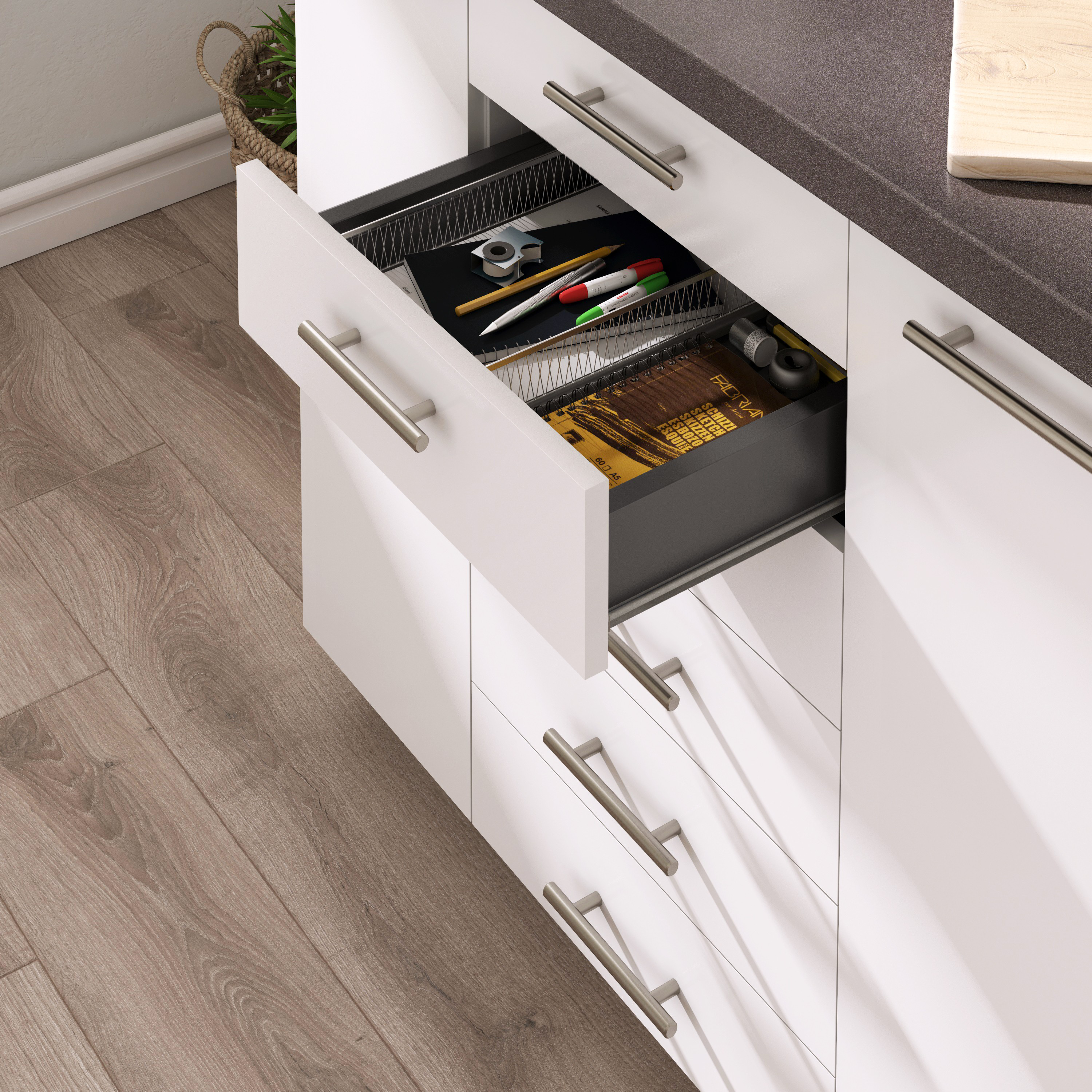 Kit de cajón Delinia iD para mueble de cocina ancho 45 x fondo 35 cm - 5