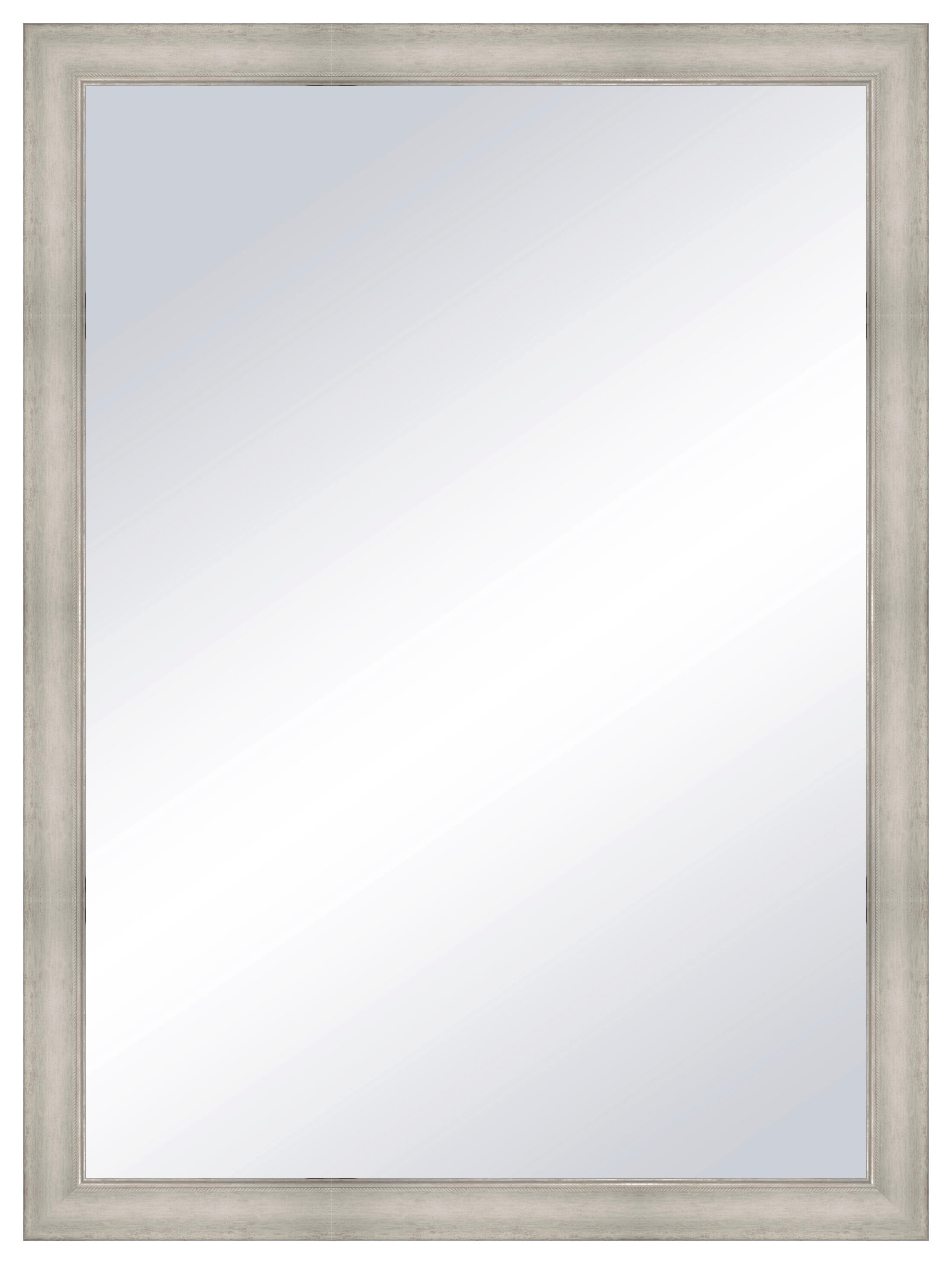 Espejo enmarcado rectangular zoe plata plata 78 x58 cm