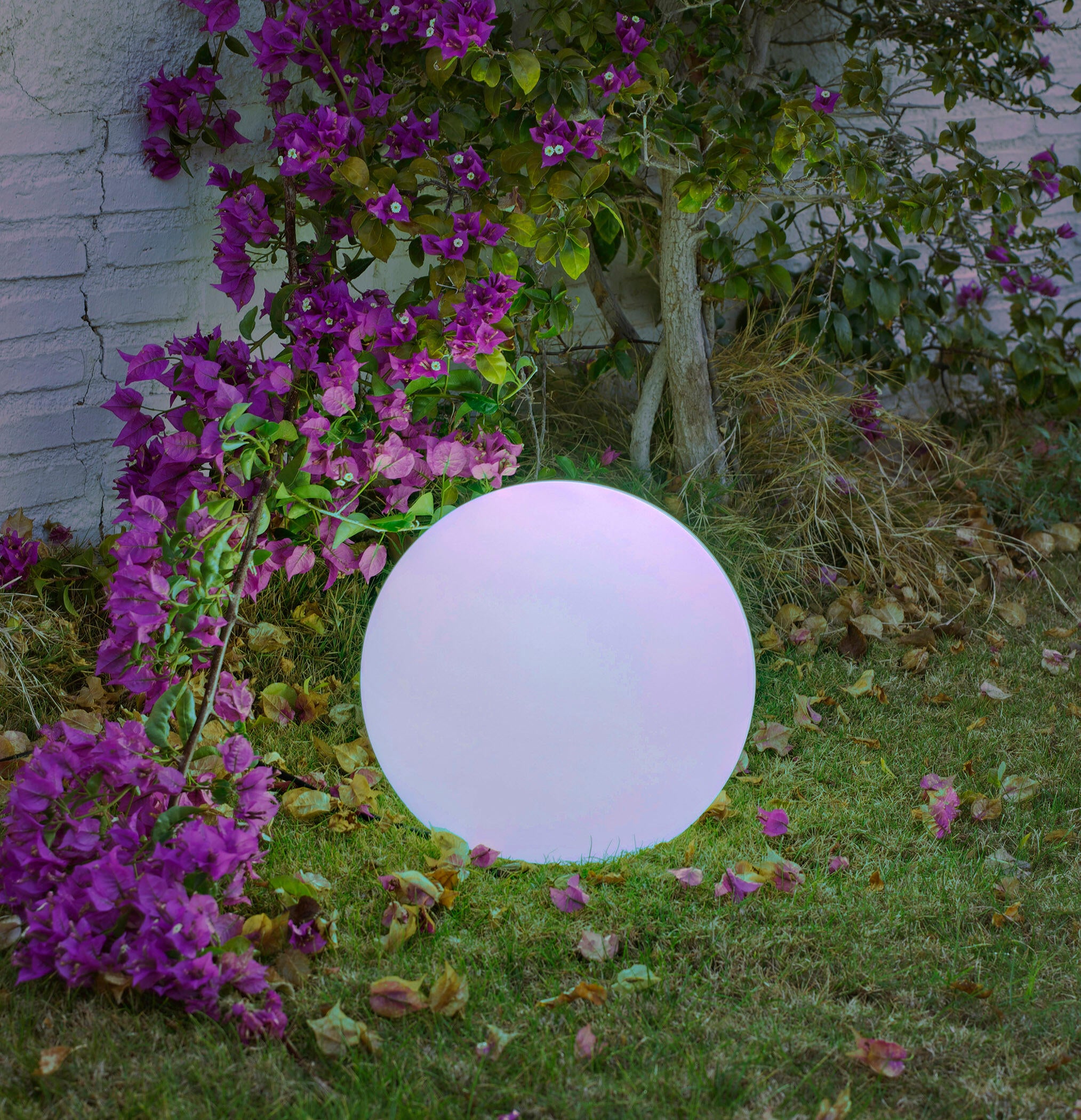 Guirled Galet Solare - Lampada LED Da Esterno RGB+W, 40 Cm, Pannello Integrato, Telecomando, Ricarica USB-C, IP55