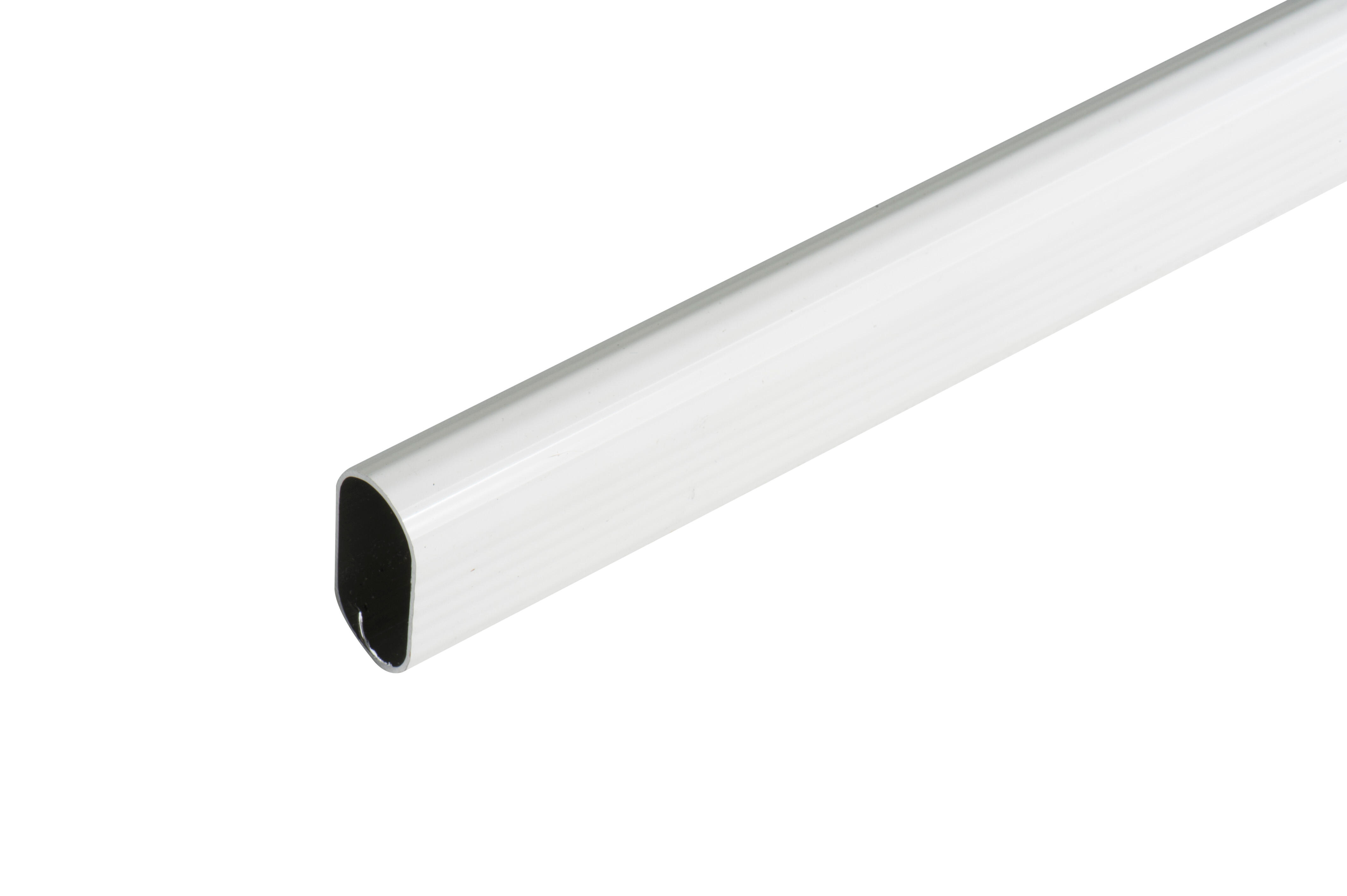 Barra armario ovalada de 100 m de largo y 30 x 15 mm ø