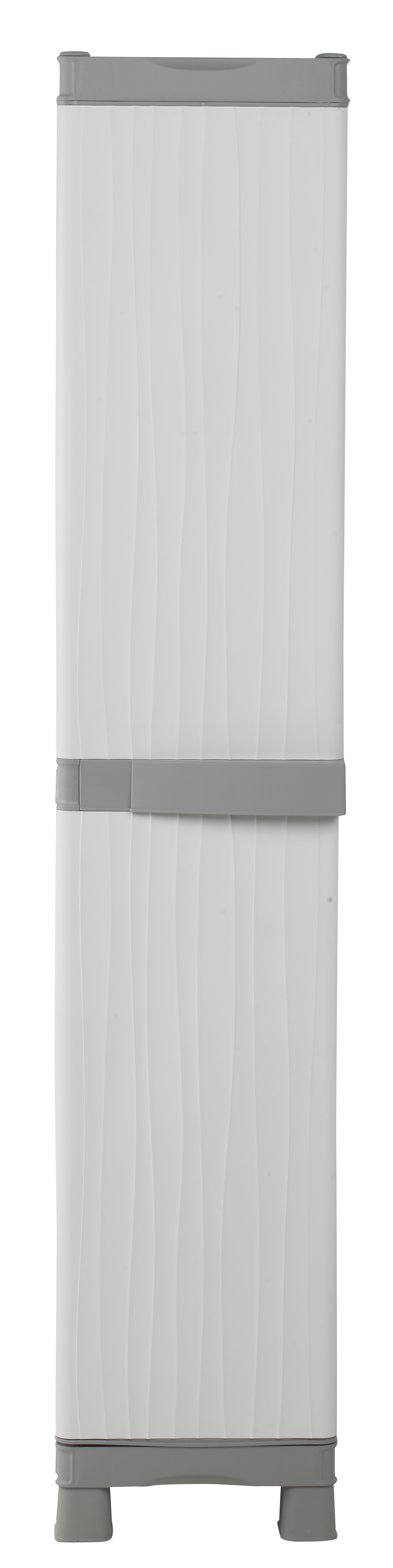 Armario escobero de resina 35x181.8x43.8 cm color gris 1 puerta