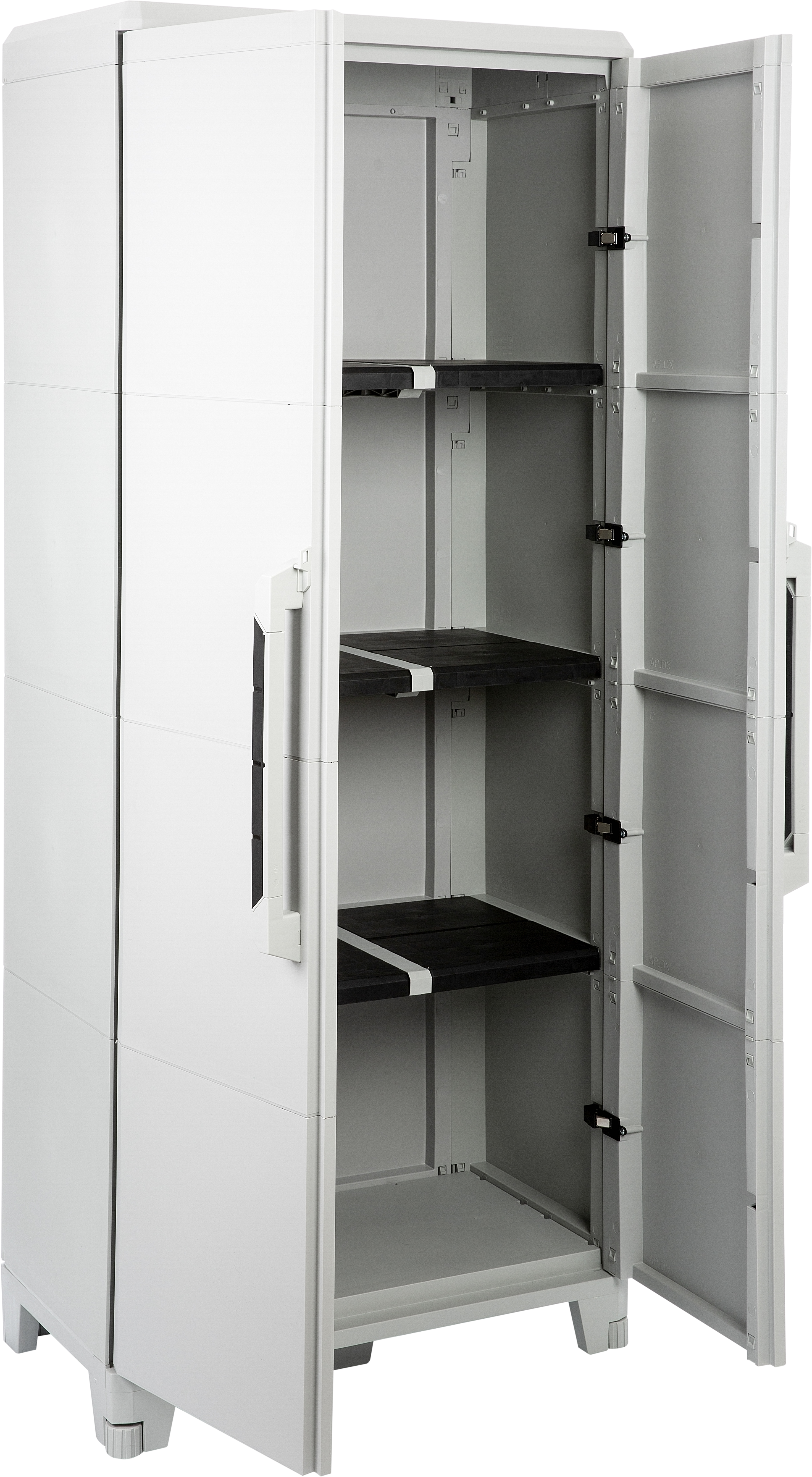 Armário em PVC alto exterior cinza 2 portas 185x78x44 cm Transforming - 2