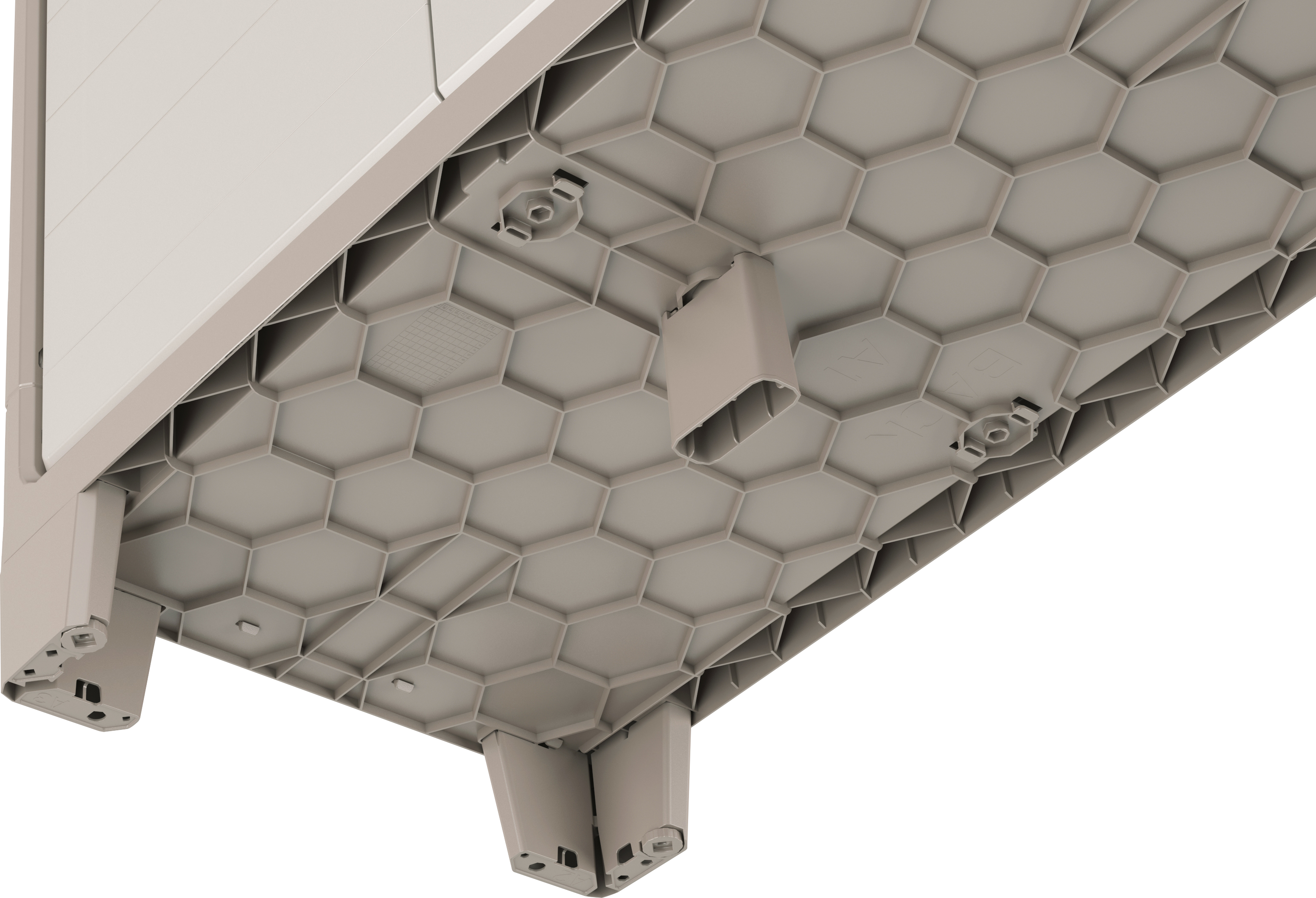 Armário em PVC alto exterior bege 182x80x40 cm Gulliver Multispace - 9
