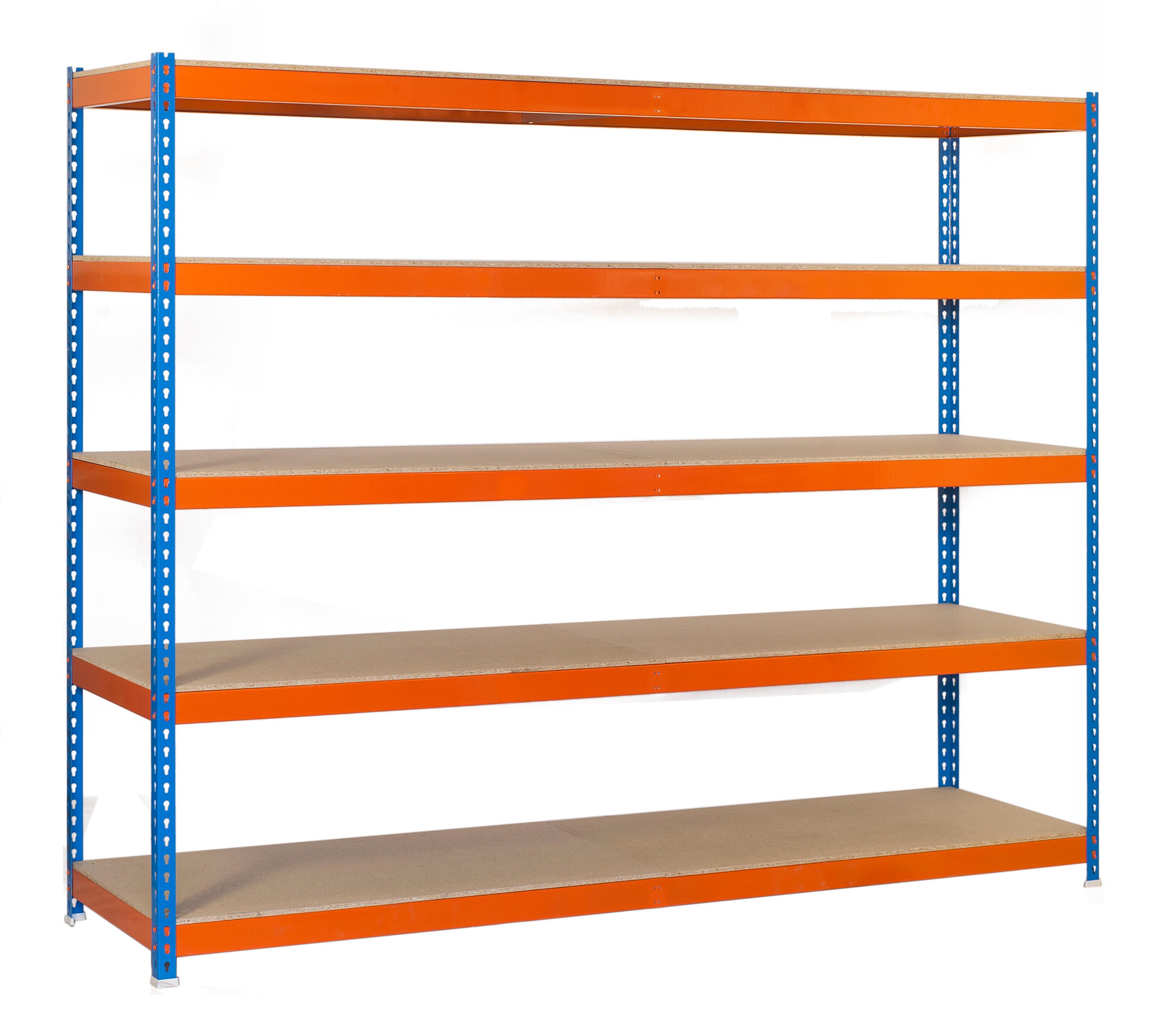 Estantería metálica en kit 45x180 cm y carga max 400 kg por balda - 5