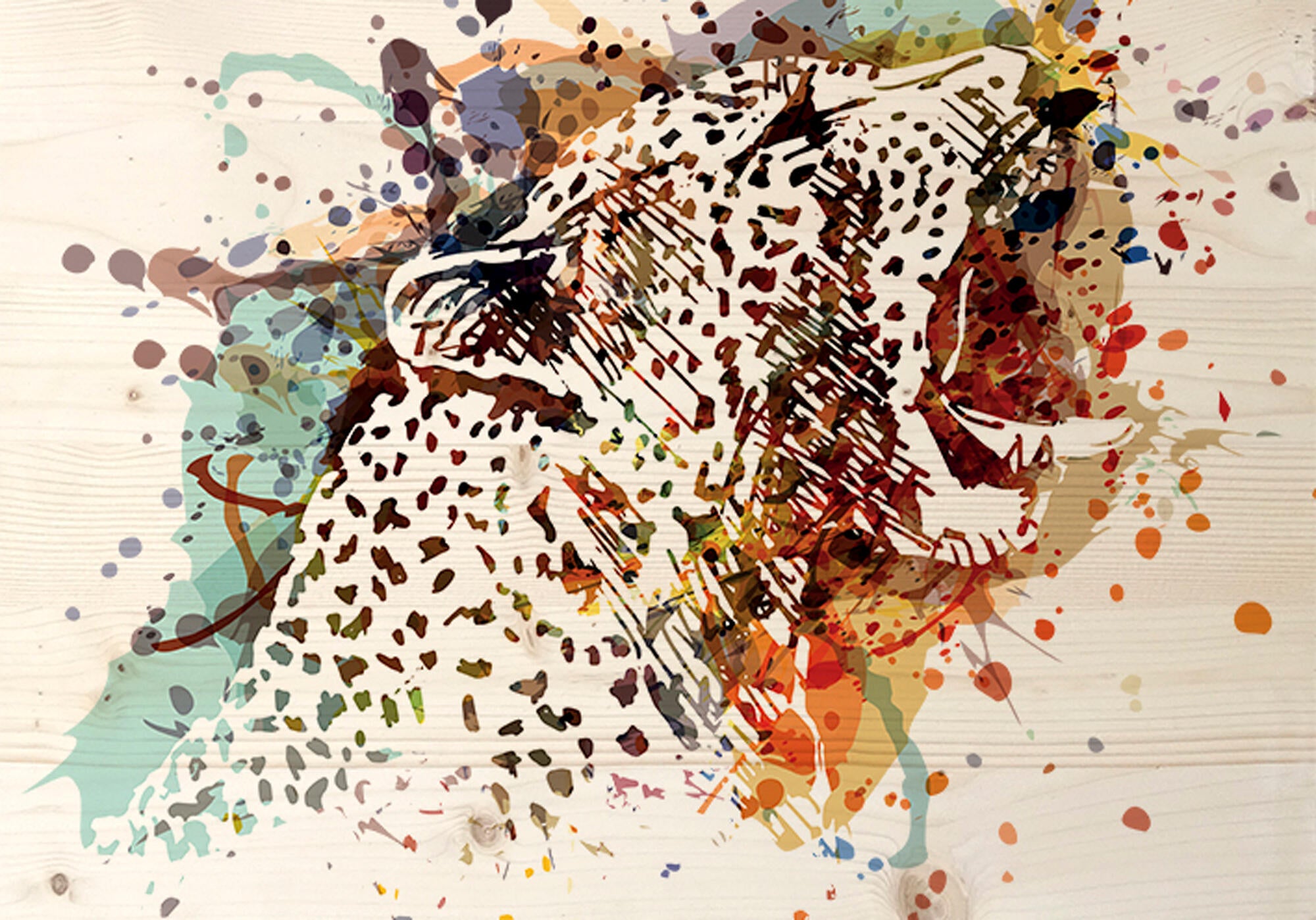 Tapa contador leopardo color 50 cm x 35 cm
