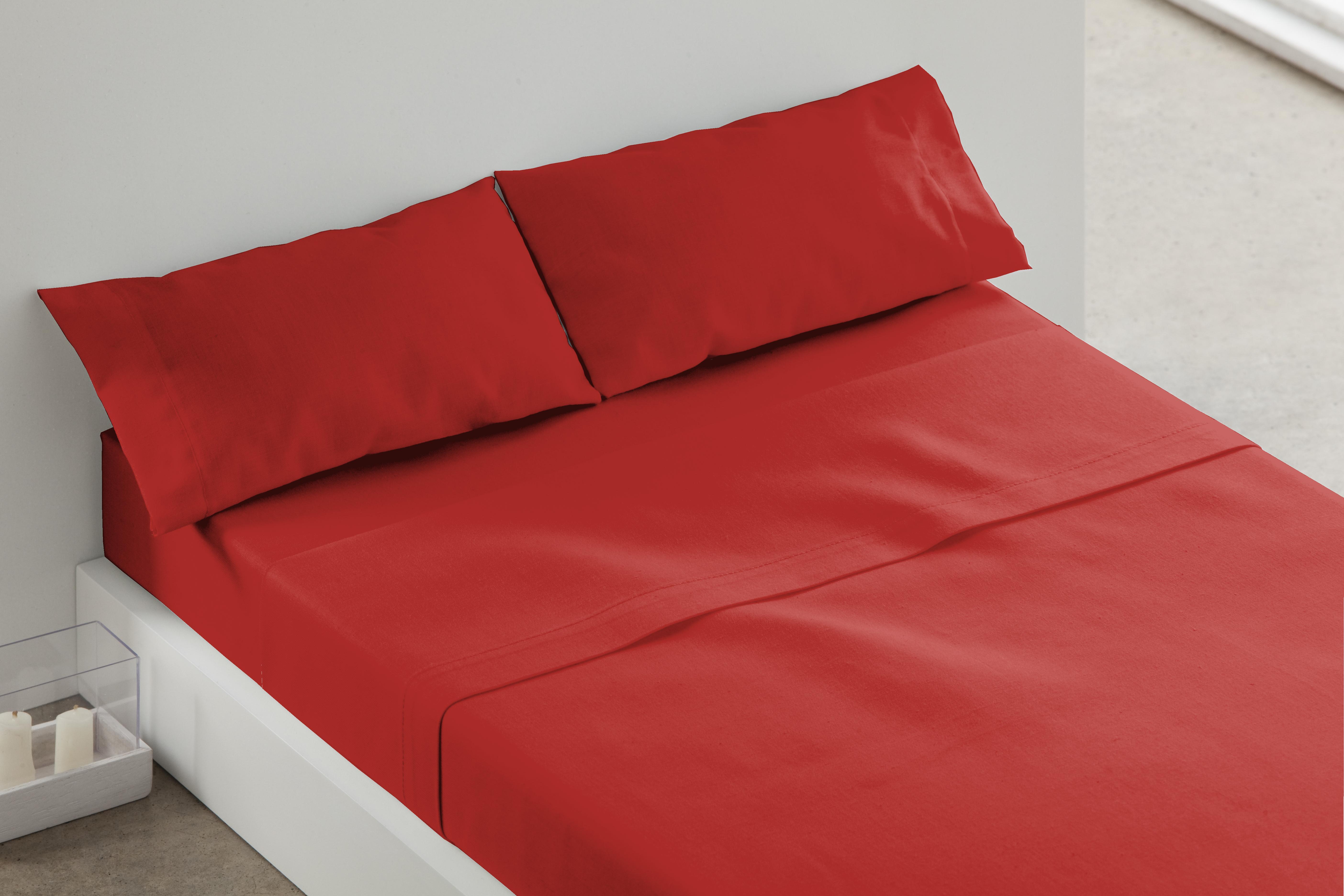 Funda para cuadrante de cama open algodón 145 hilos borgoña 55 x 55 cm
