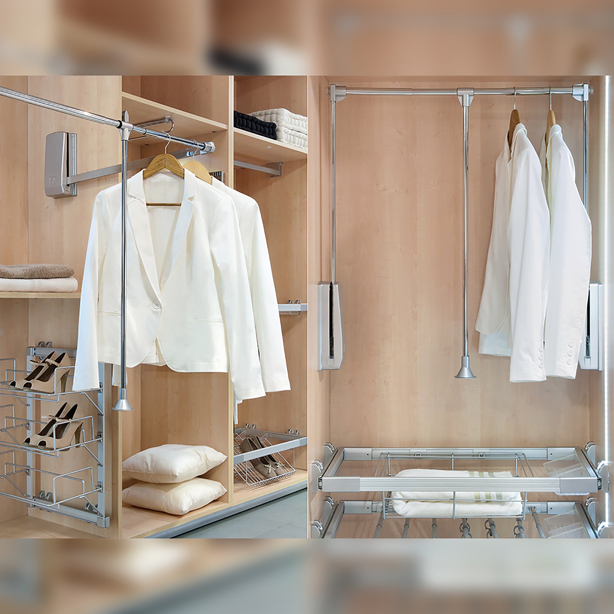 Colgador abatible Hang gris para armario. Ancho regulable 45-60cm - 5