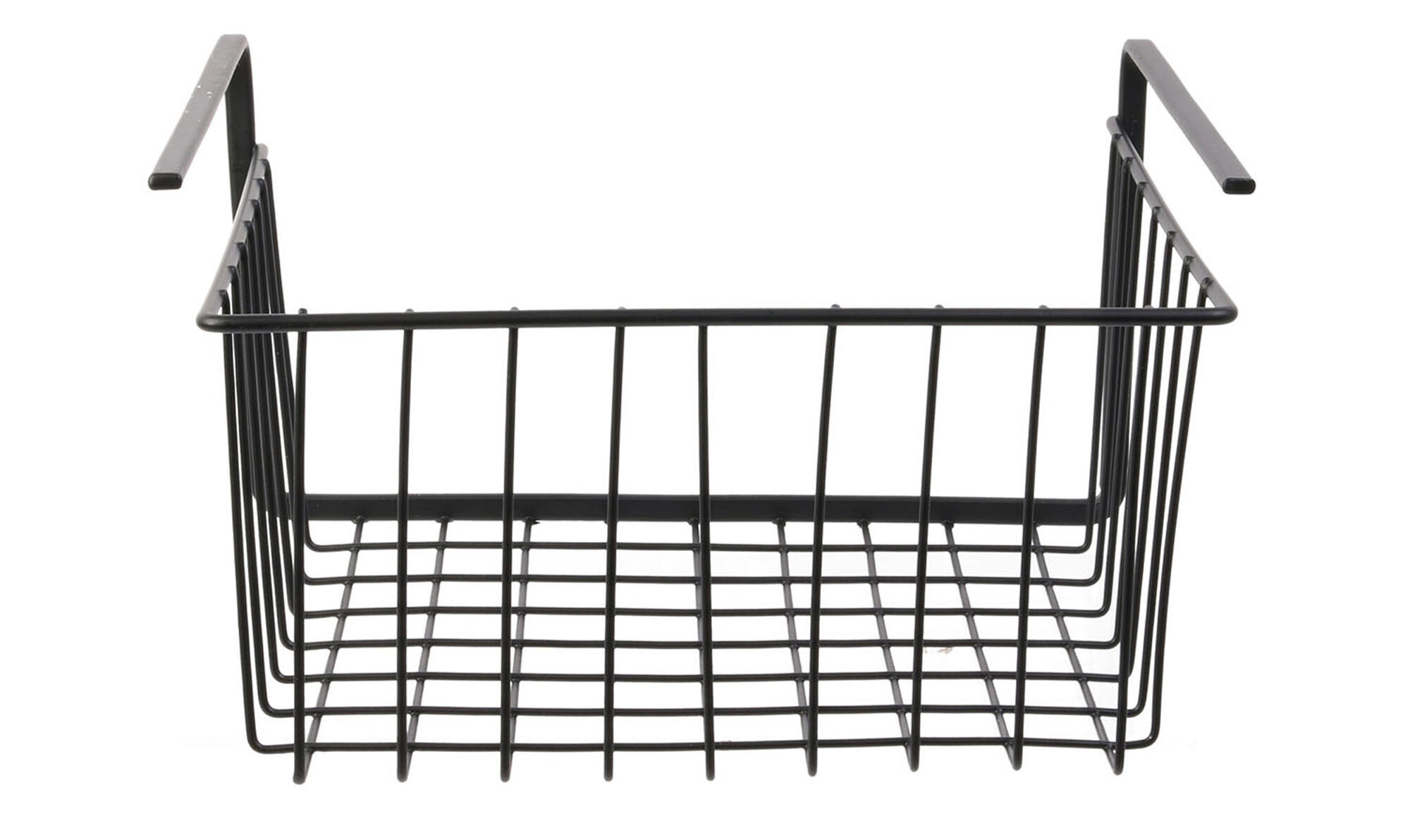Cesta colgante de metal negro de 26x14x26 cm (anchoxaltoxfondo) - 3