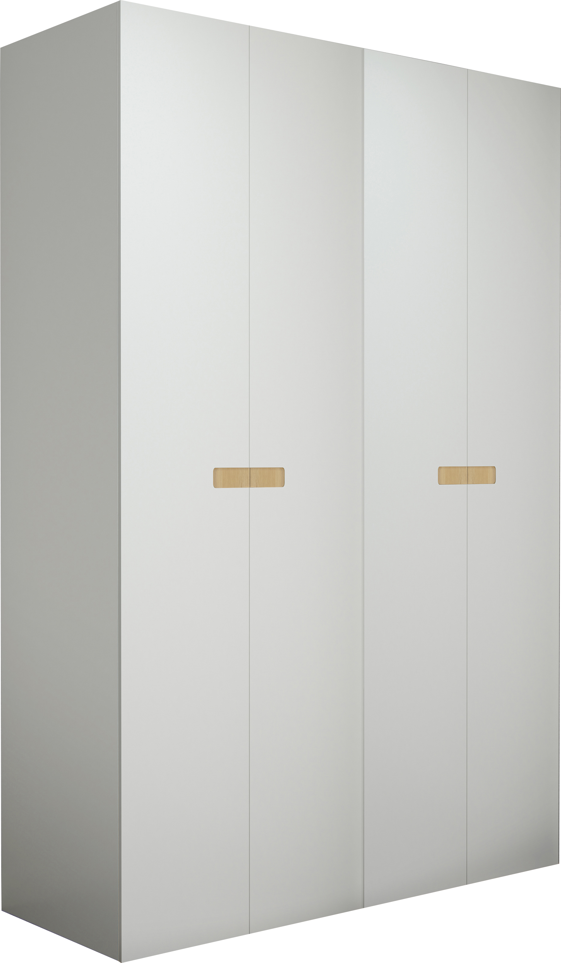 Armario ropero puerta abatible spaceo home nepal roble-blanco 240x160x60cm