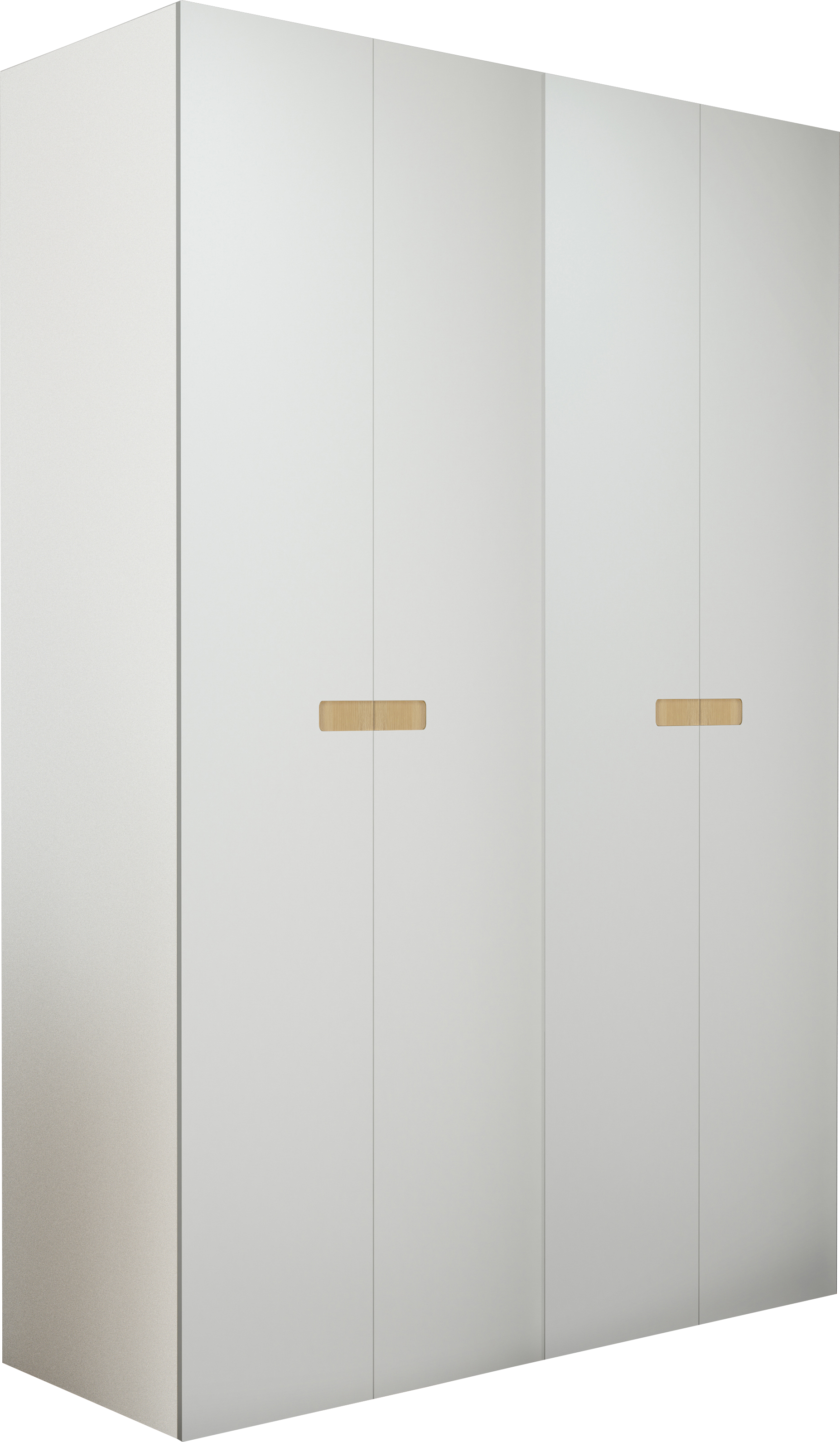 Armario ropero puerta abatible spaceo home nepal blanco-roble 240x160x60cm
