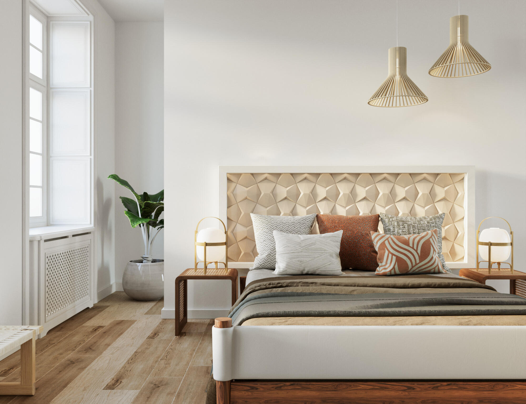 Cabecero de cama sidney con led lacado rosa maquillaje 156x72x6cm