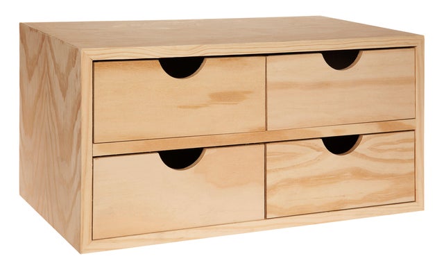 Cajonera de madera  de 18.5x40x20cm y capacidad l