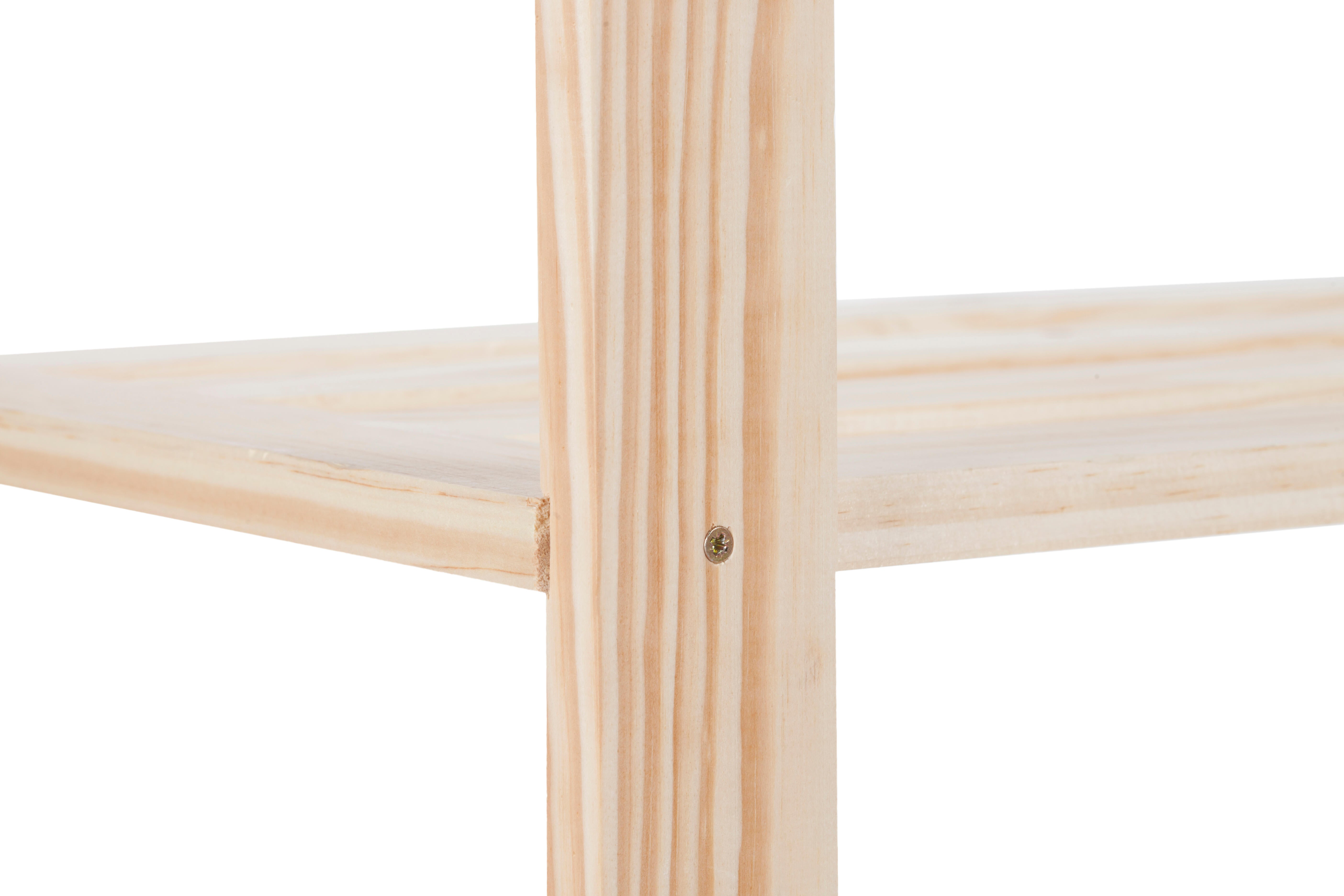Estantería de madera de pino macizo 3 baldas 90x75x40cm 150Kg - 13