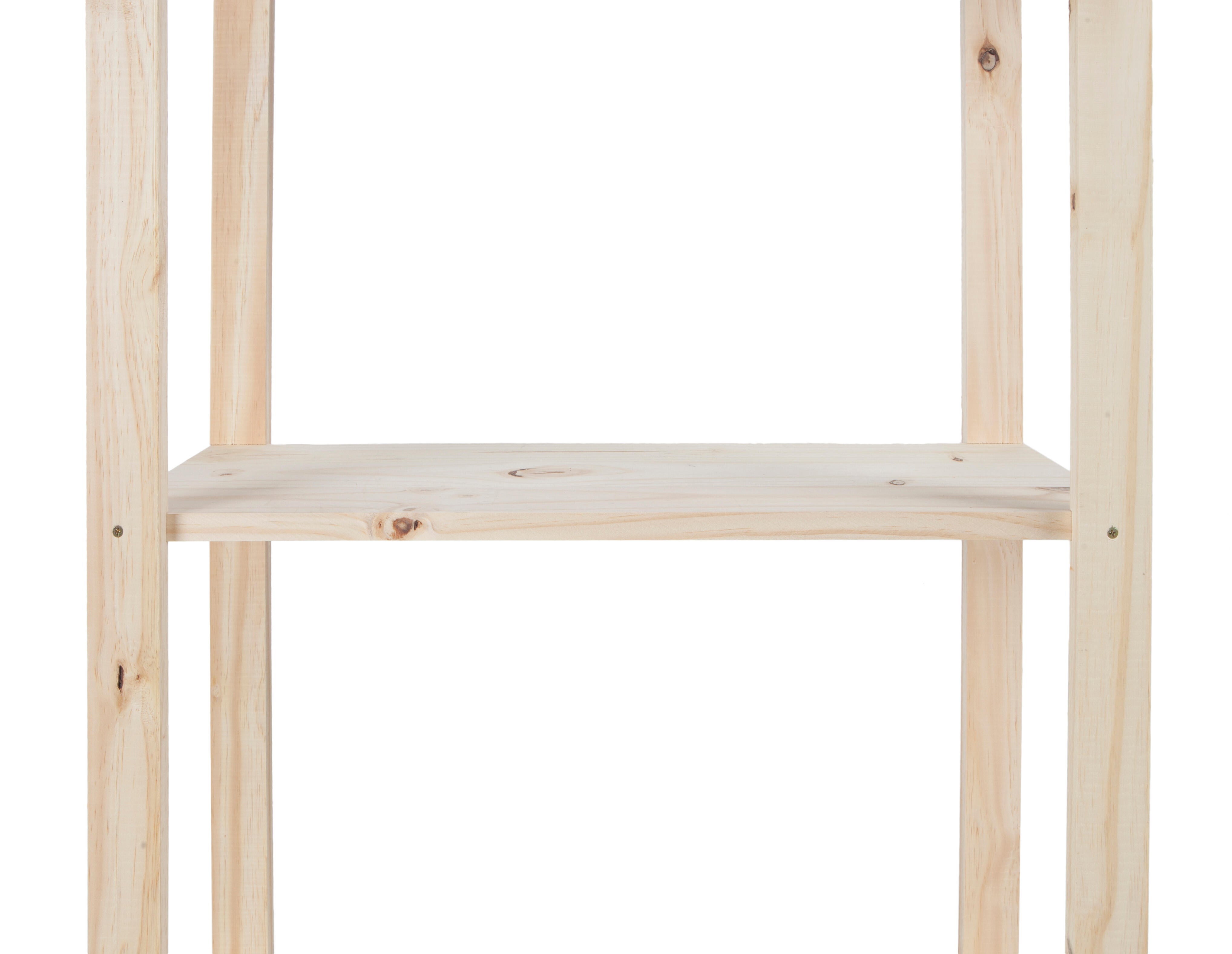 Estantería de madera de pino macizo con 3 baldas 93x65x28cm 90Kg - 12