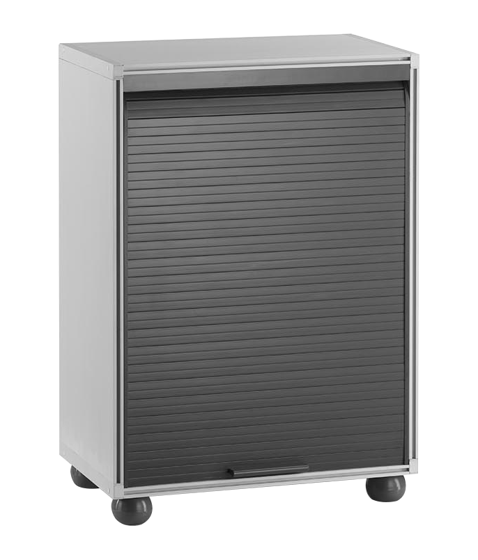 Armario bajo de resina 62.5x90x35 cm color gris 1 persiana