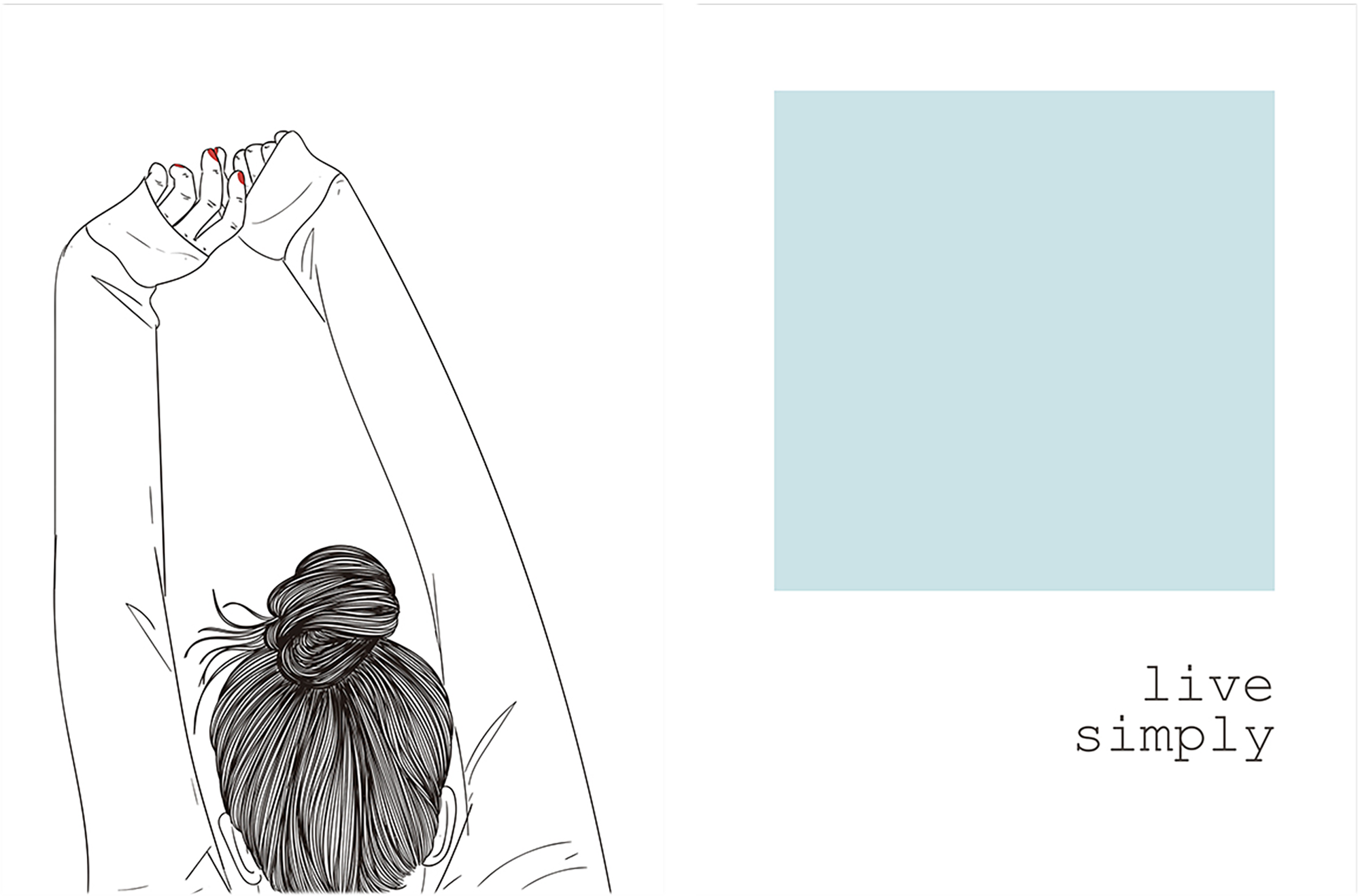 2 Imagens 30x40 cm live simply multicor - 3