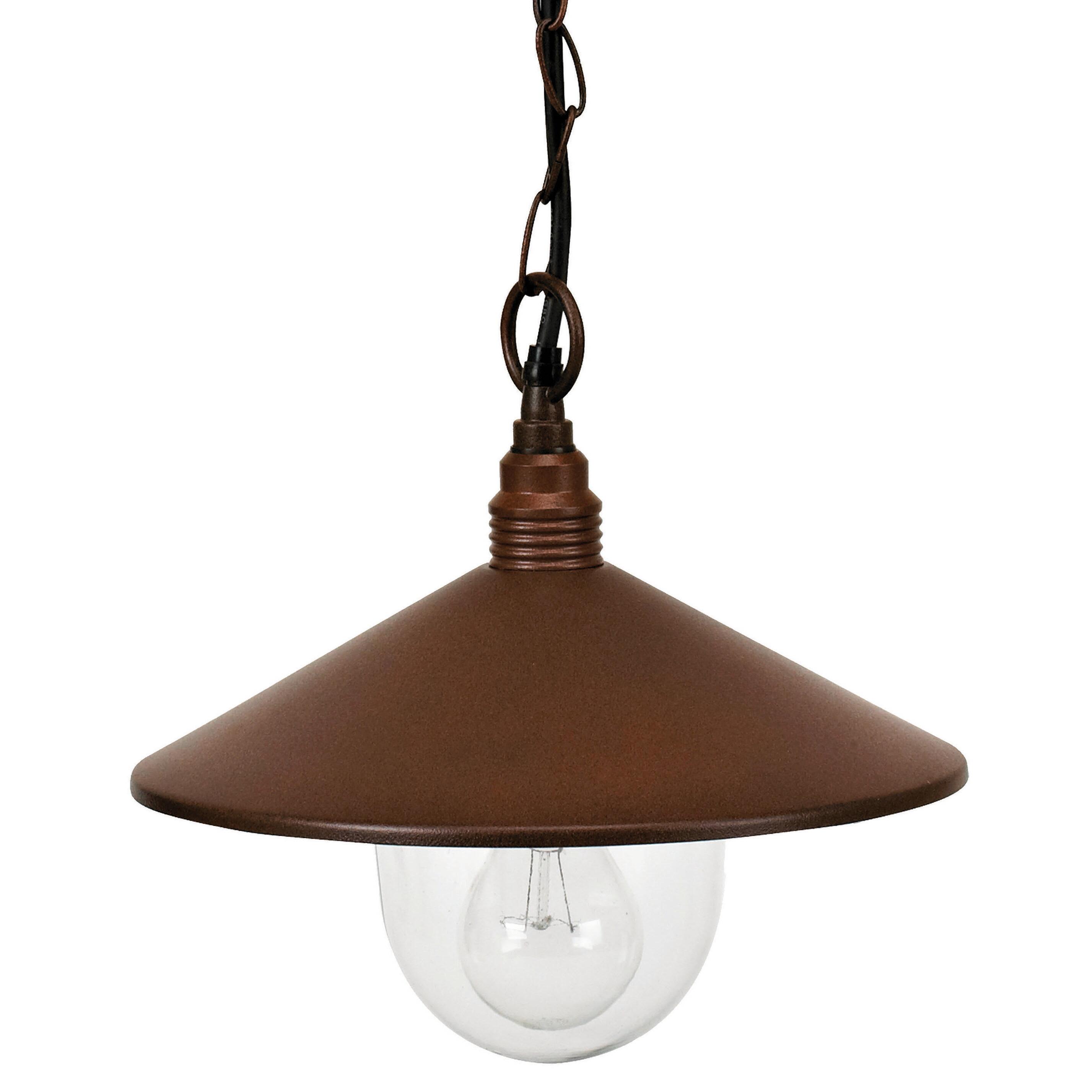 Lampadario Classico Spectre marrone paralume trasparente E27 Ø27cm SOVIL - 4