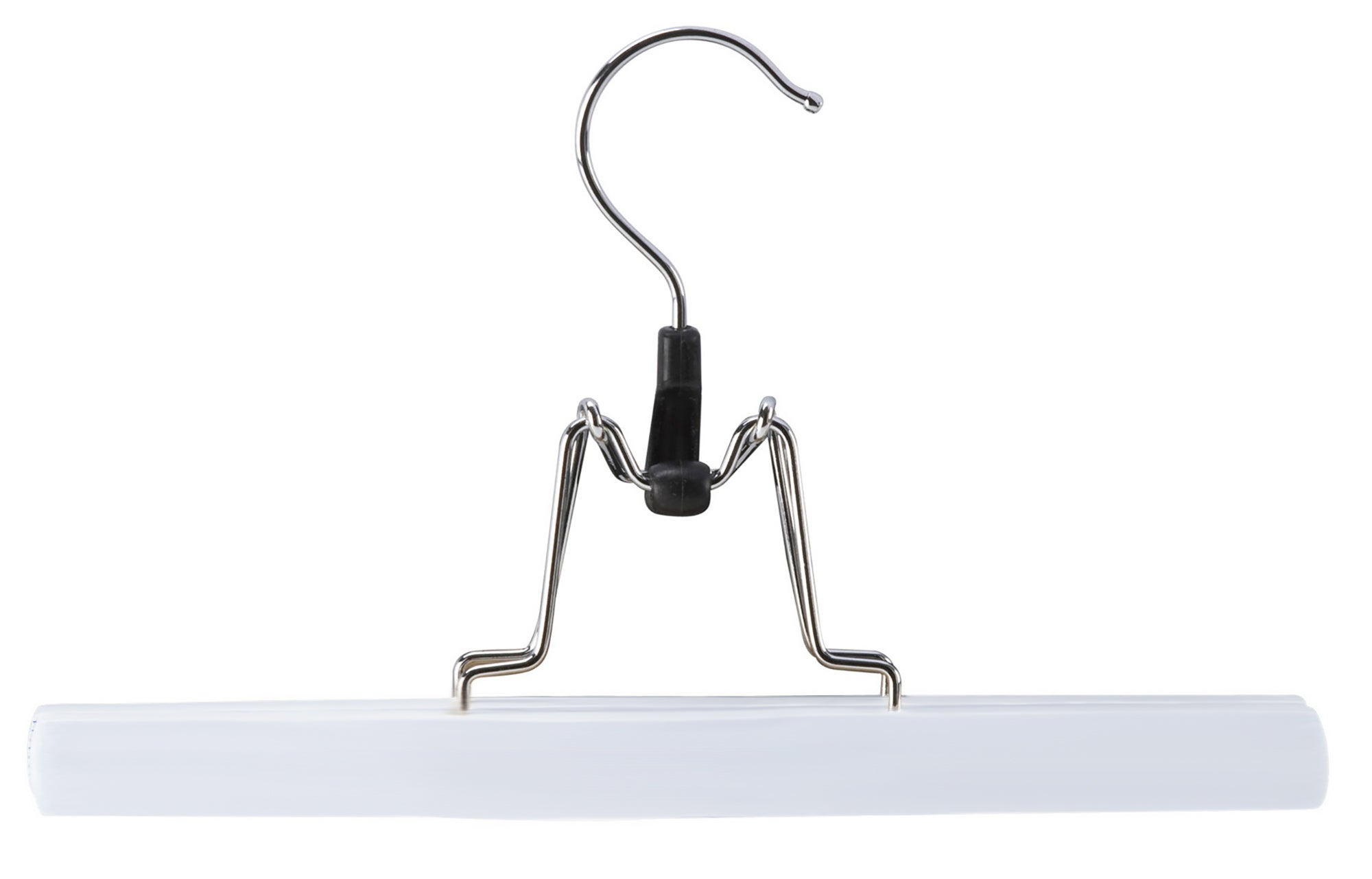 Percha de madera blanca para falda y pantalón 25x16 cm (anchoxalto)