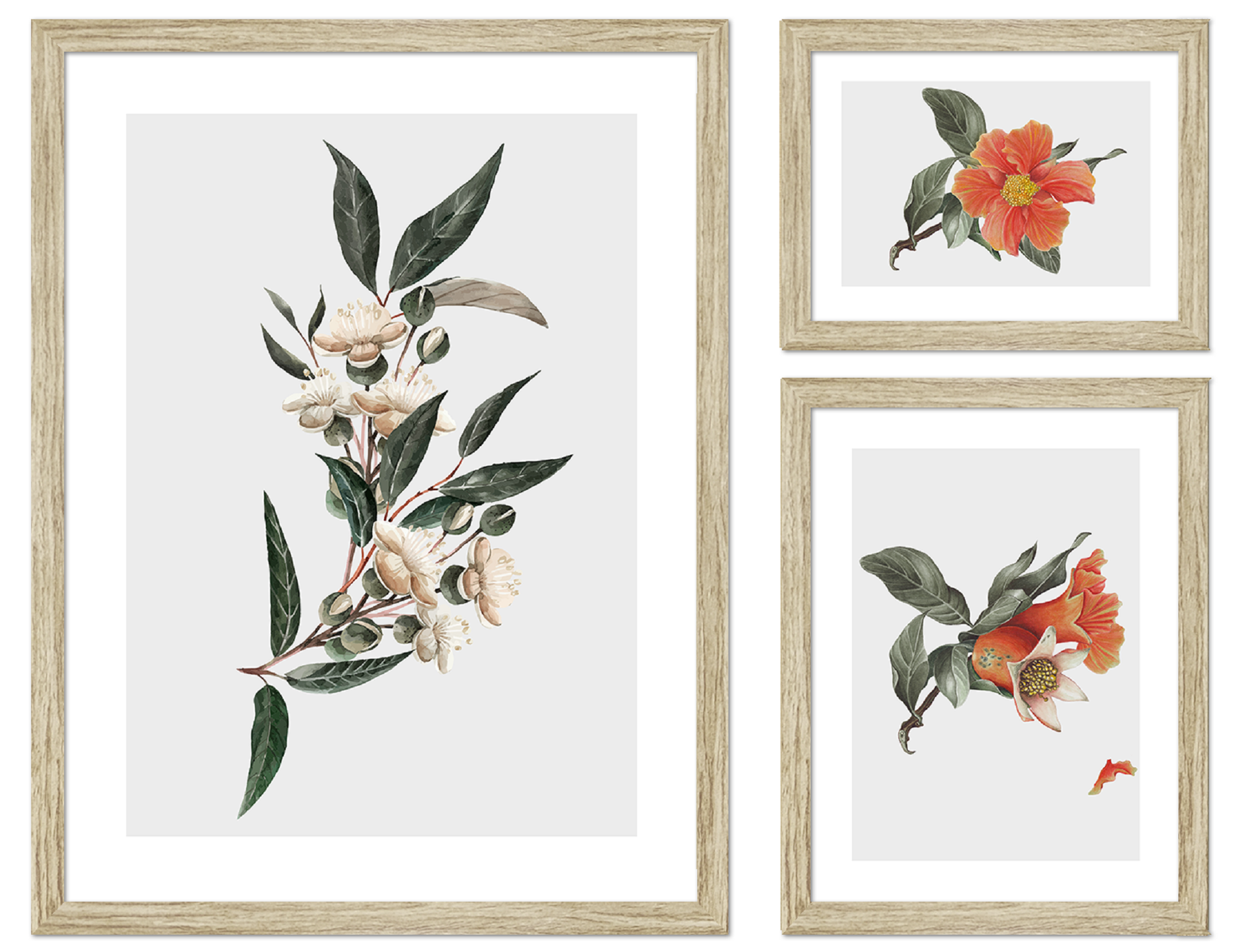 Set 3 láminas Taco floral 52.5 x 42 cm - 2
