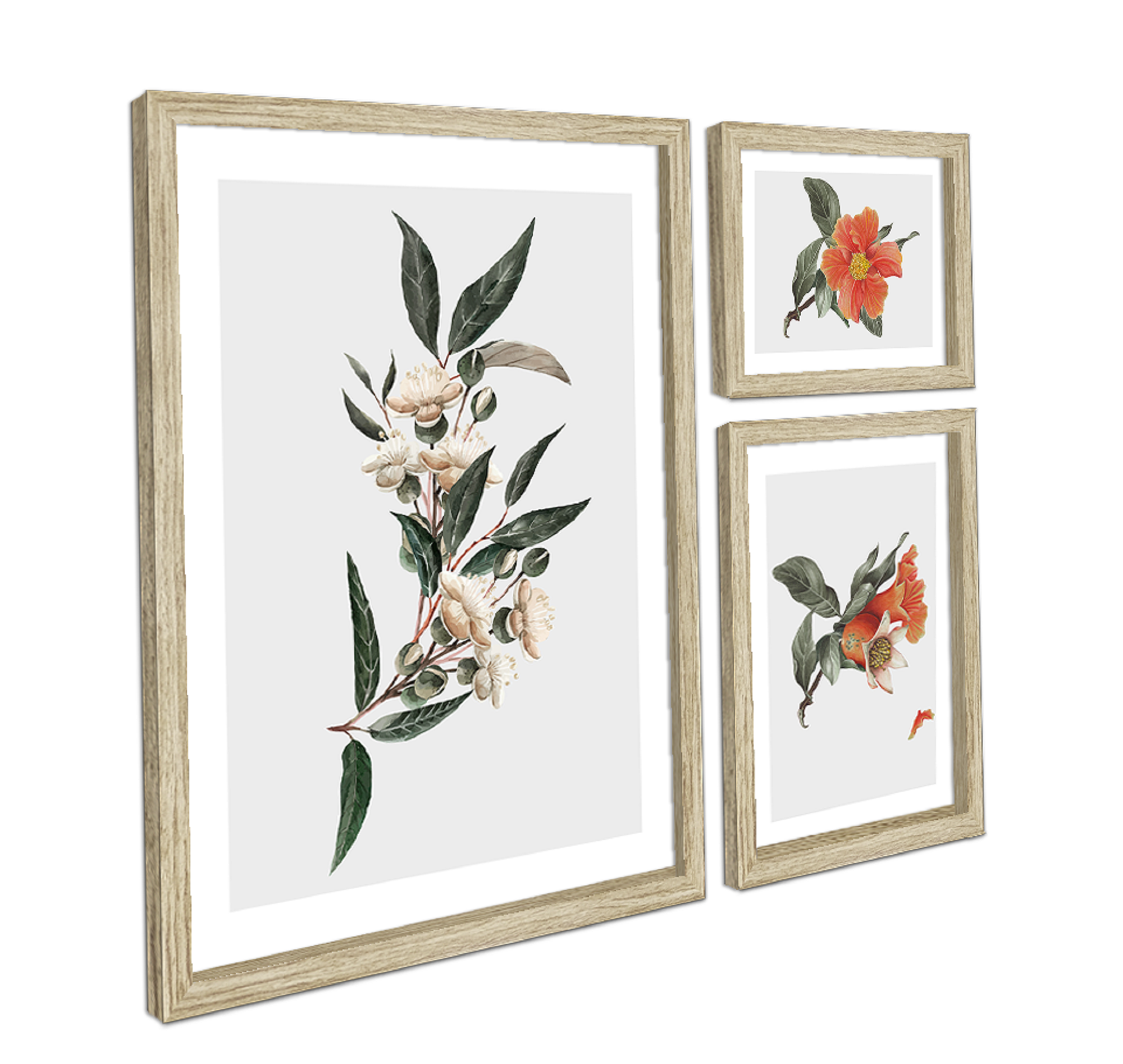 Set 3 láminas Taco floral 52.5 x 42 cm - 3