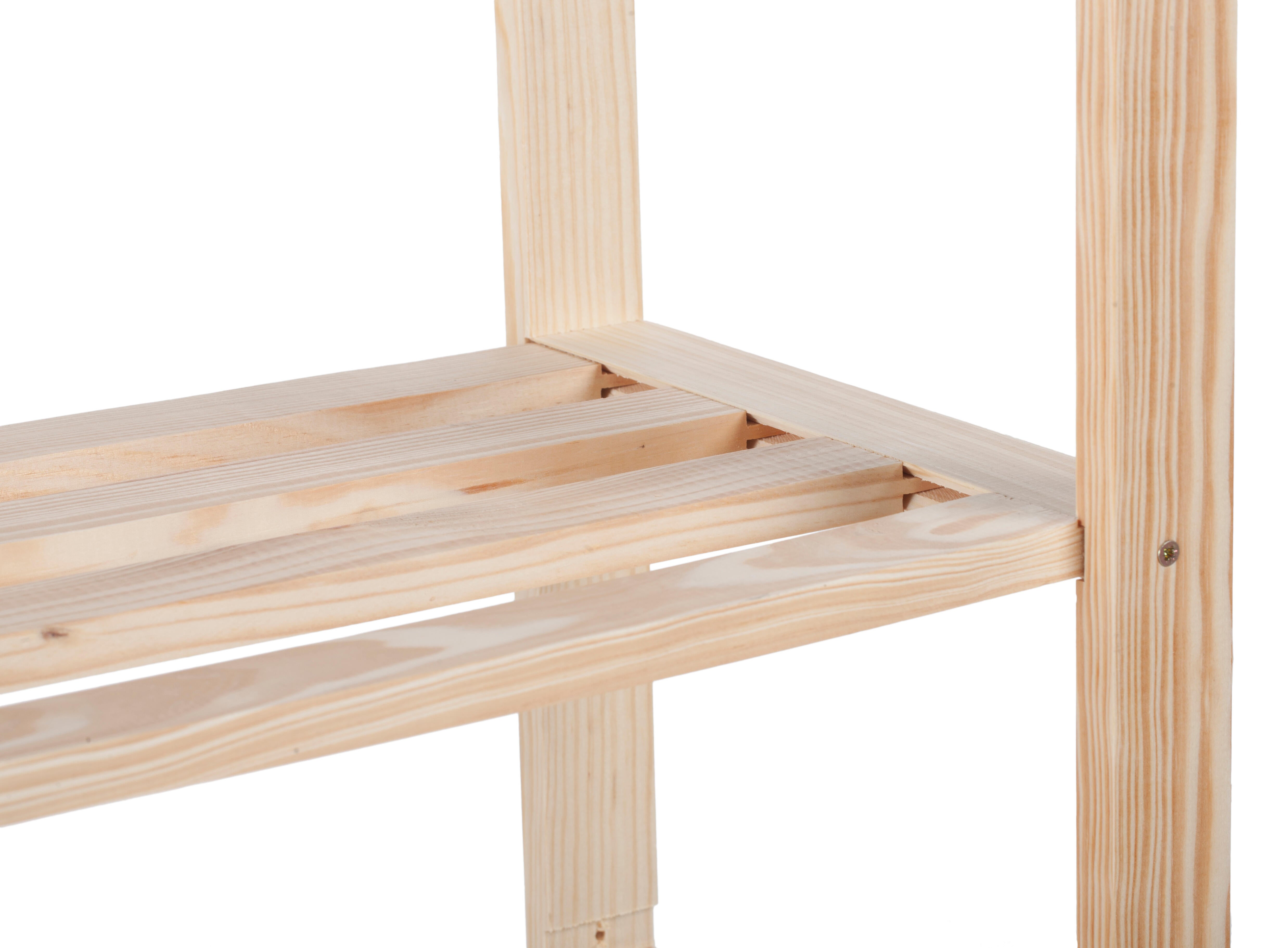 Estante de pinho 5 prateleiras 70x30x170 cm 30 kg - 12