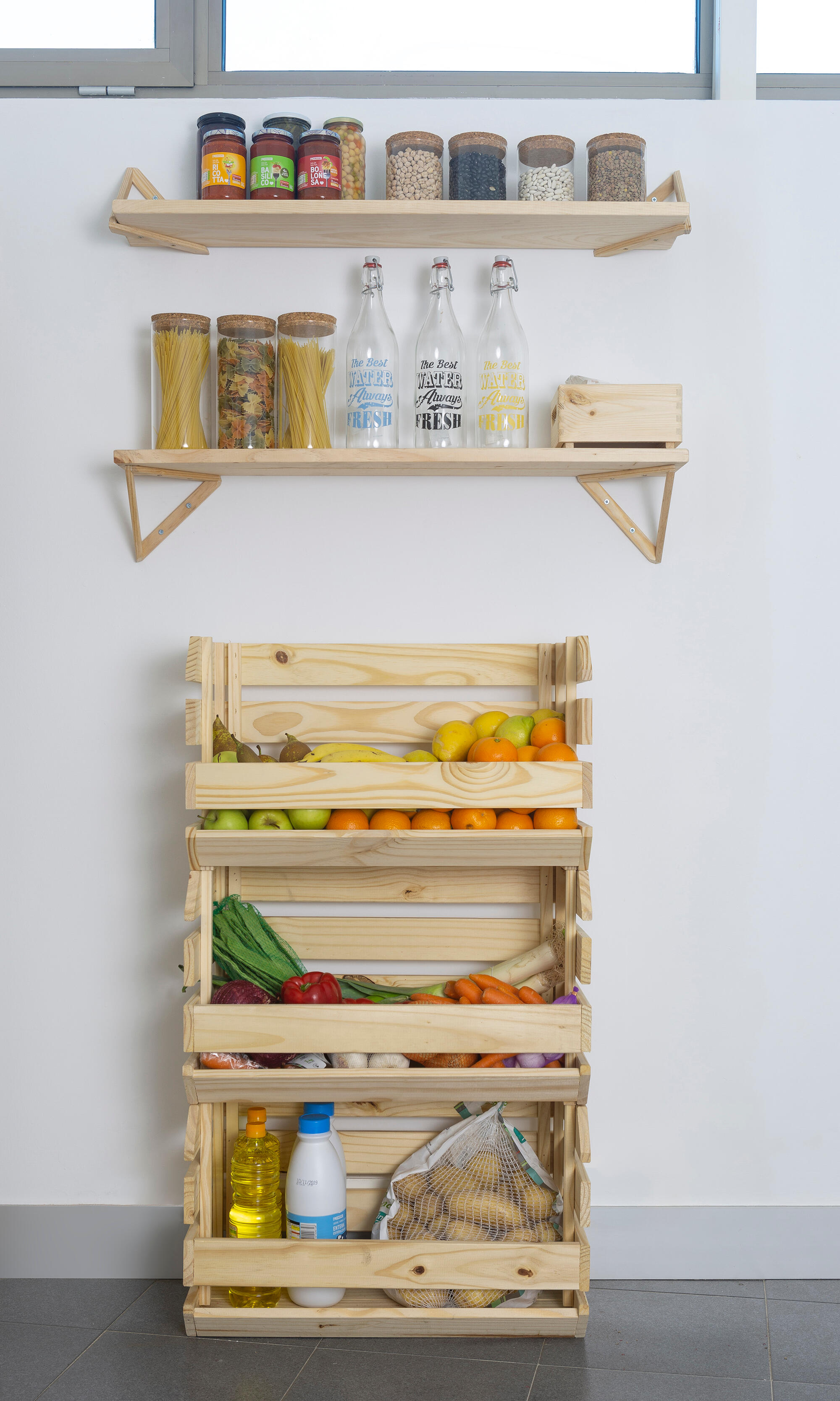 Caixa de madeira EVOLUTION EMPILHÁVEL 60X28.5X35.5CM - 12