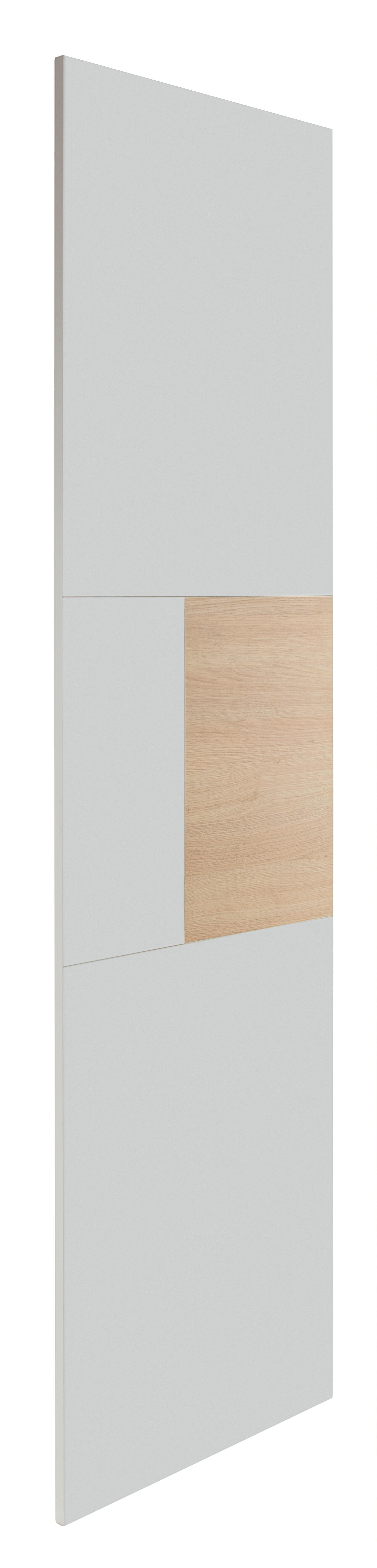 Puerta corredera armario bahréin blanco y roble 60x237x2 cm (anchoxaltoxgrosor)