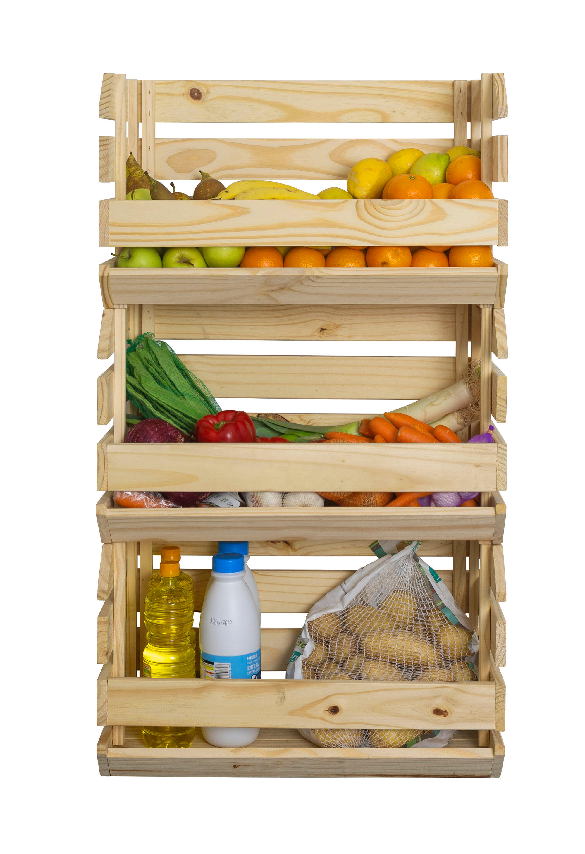 Caixa de madeira EVOLUTION EMPILHÁVEL 60X28.5X35.5CM - 4