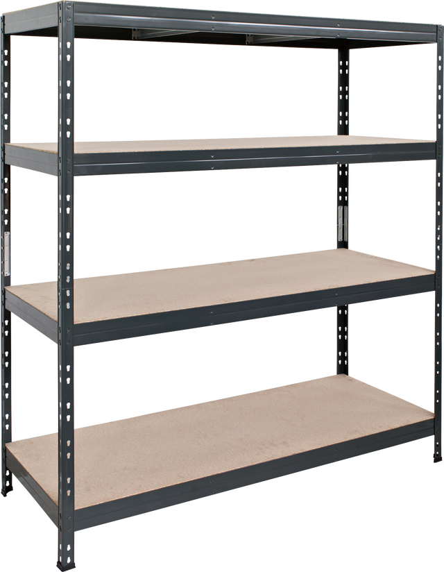 Scaffale in kit 4 ripiani L 120 x P 45 x H 180 cm antracite, portata per ripiano 360 kg