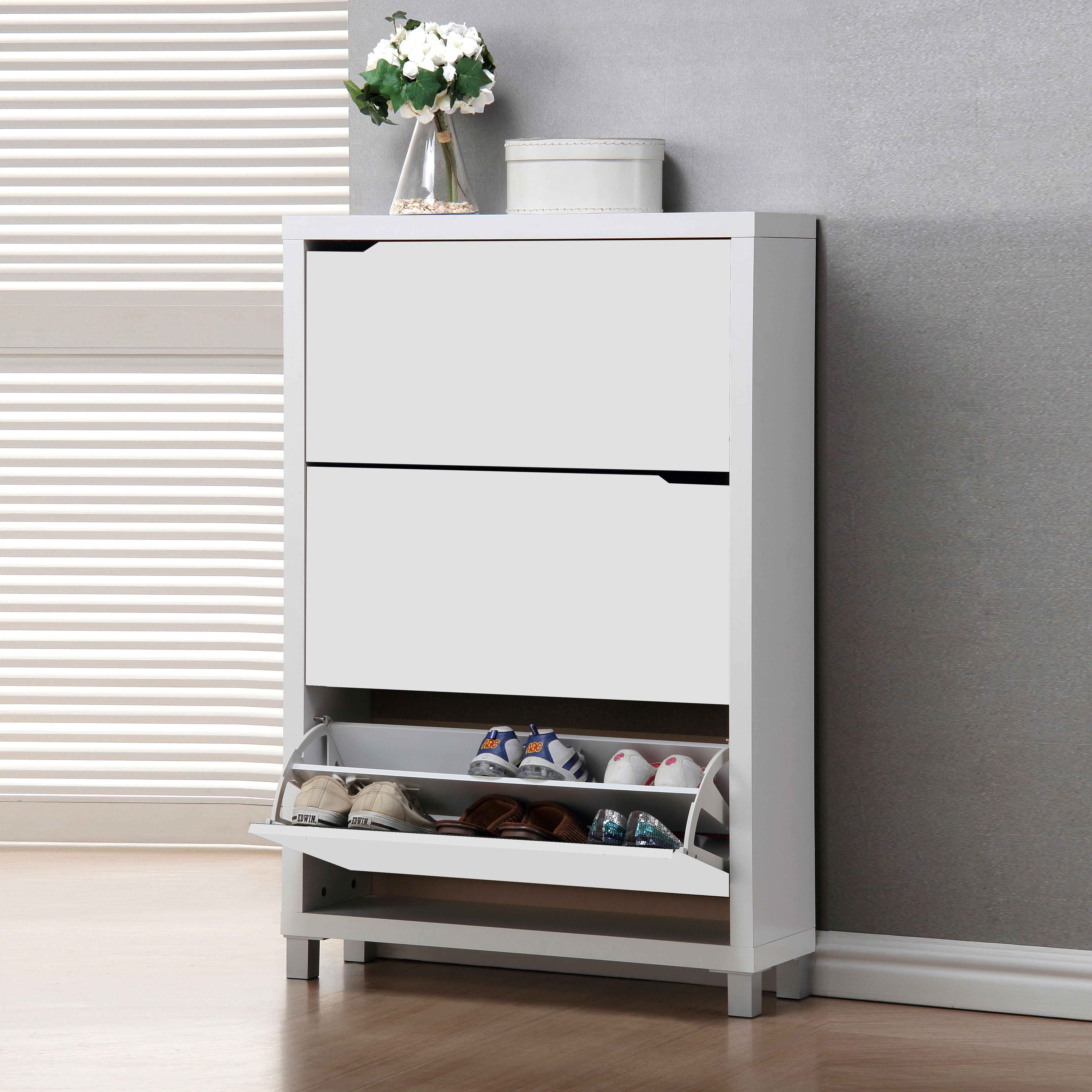 Zapatero kubox blanco para 18 pares de 80x120x24 cm