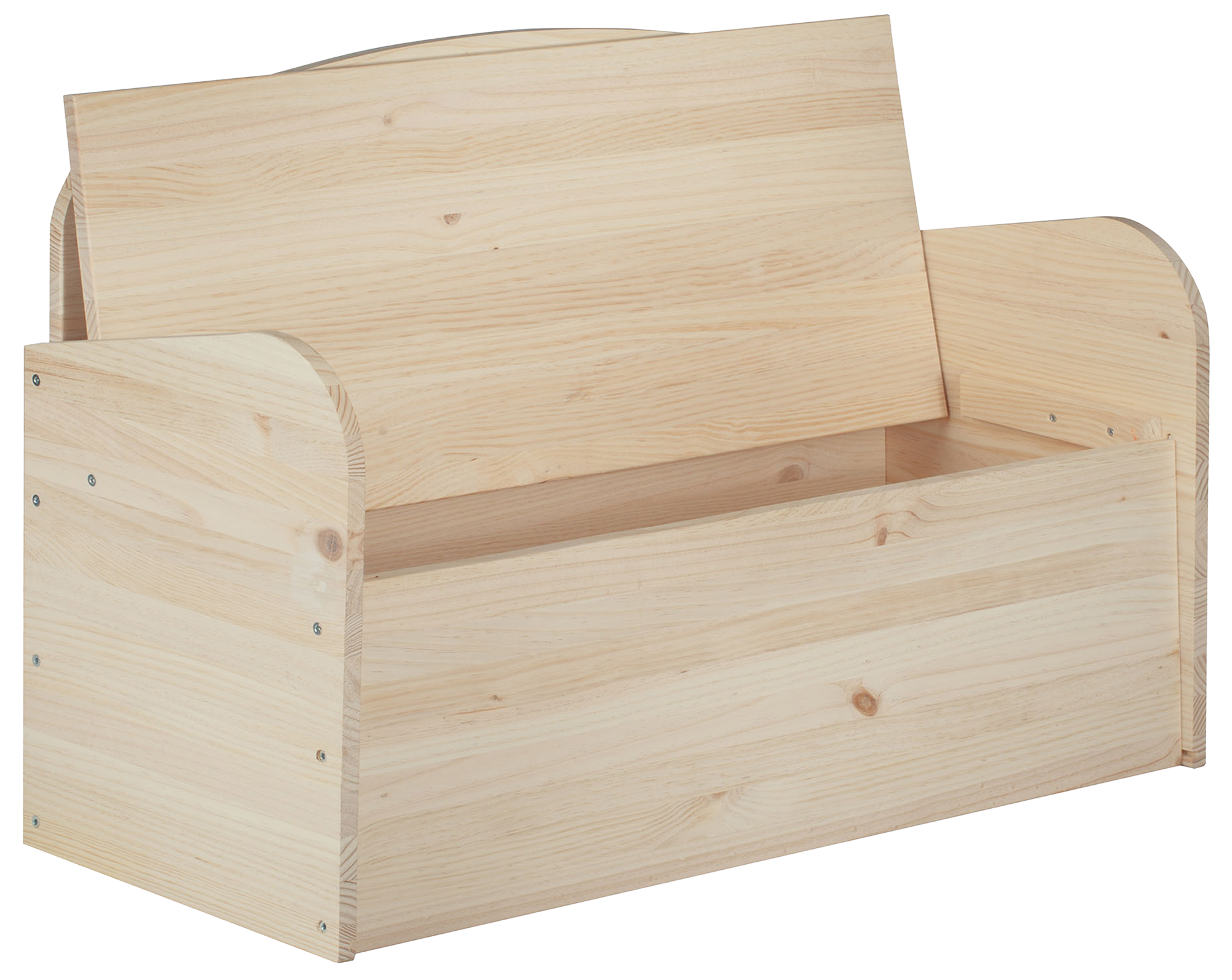 Banco baúl de madera pino para interior astigarraga 90 x 62 x 38 cm y capacidad de 78 l